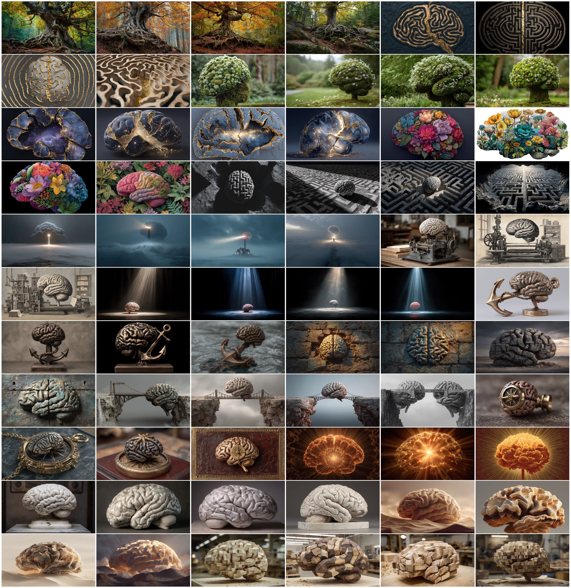 598 Brain Psychology Images, Mental Health Graphics, Emotional Metaphors, Therapy Art, Healing Trauma Resilience JPG