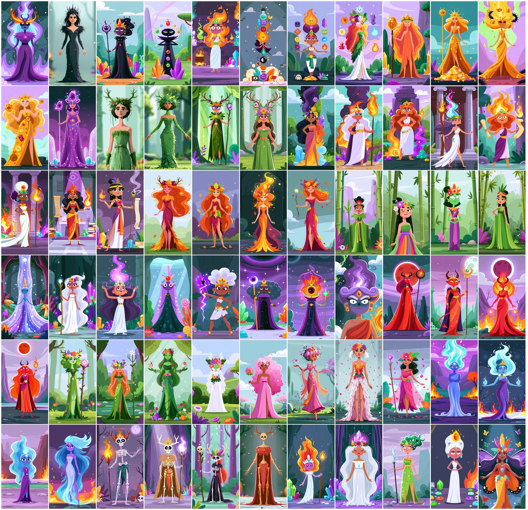 Elemental Goddess AI Art Bundle - 615 Fantasy Digital Images, Commercial Use, High-Res JPG