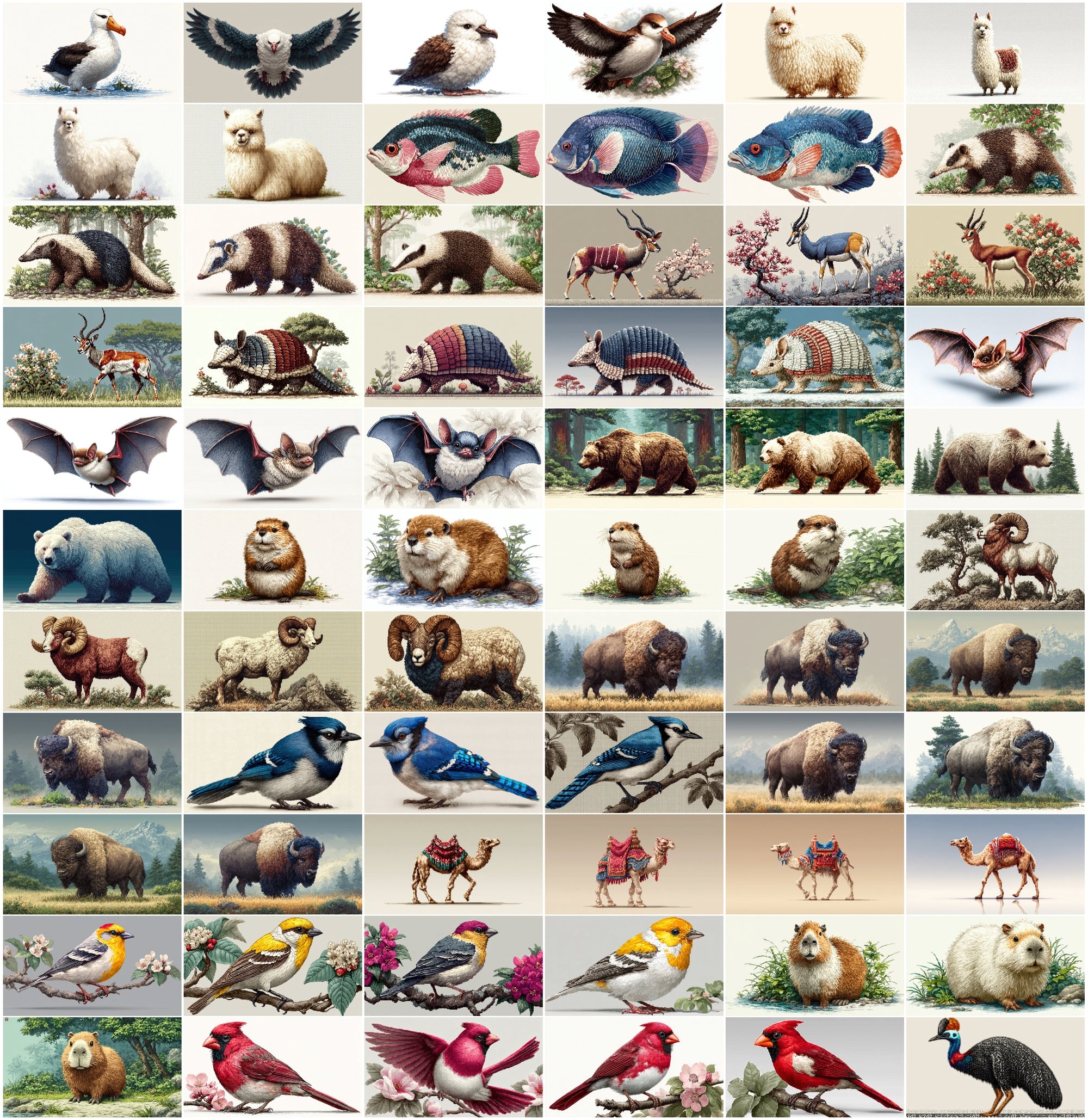 520 Pixel Art Animal Sprites Bundle – Commercial License, High-Resolution JPG Assets for Games, Prints & Creative Projects