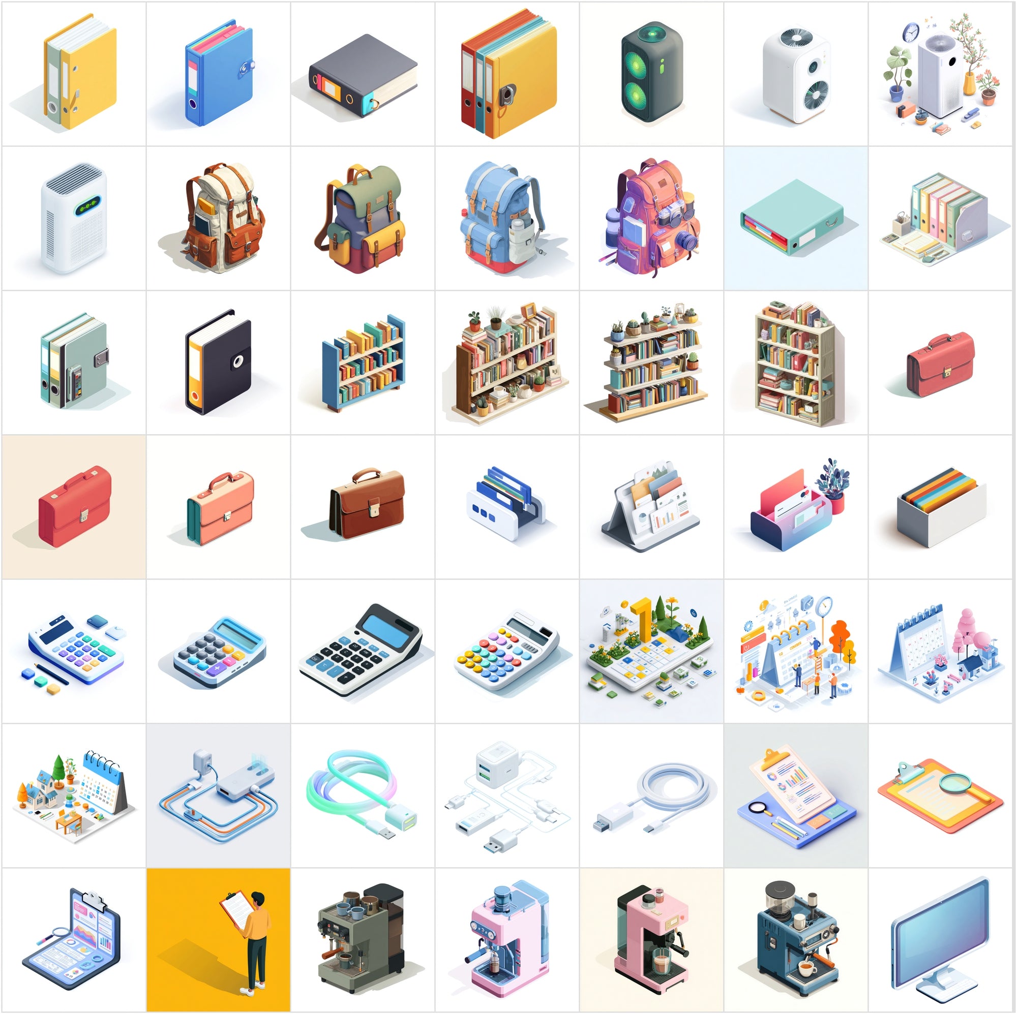 430 Isometric Office Illustrations