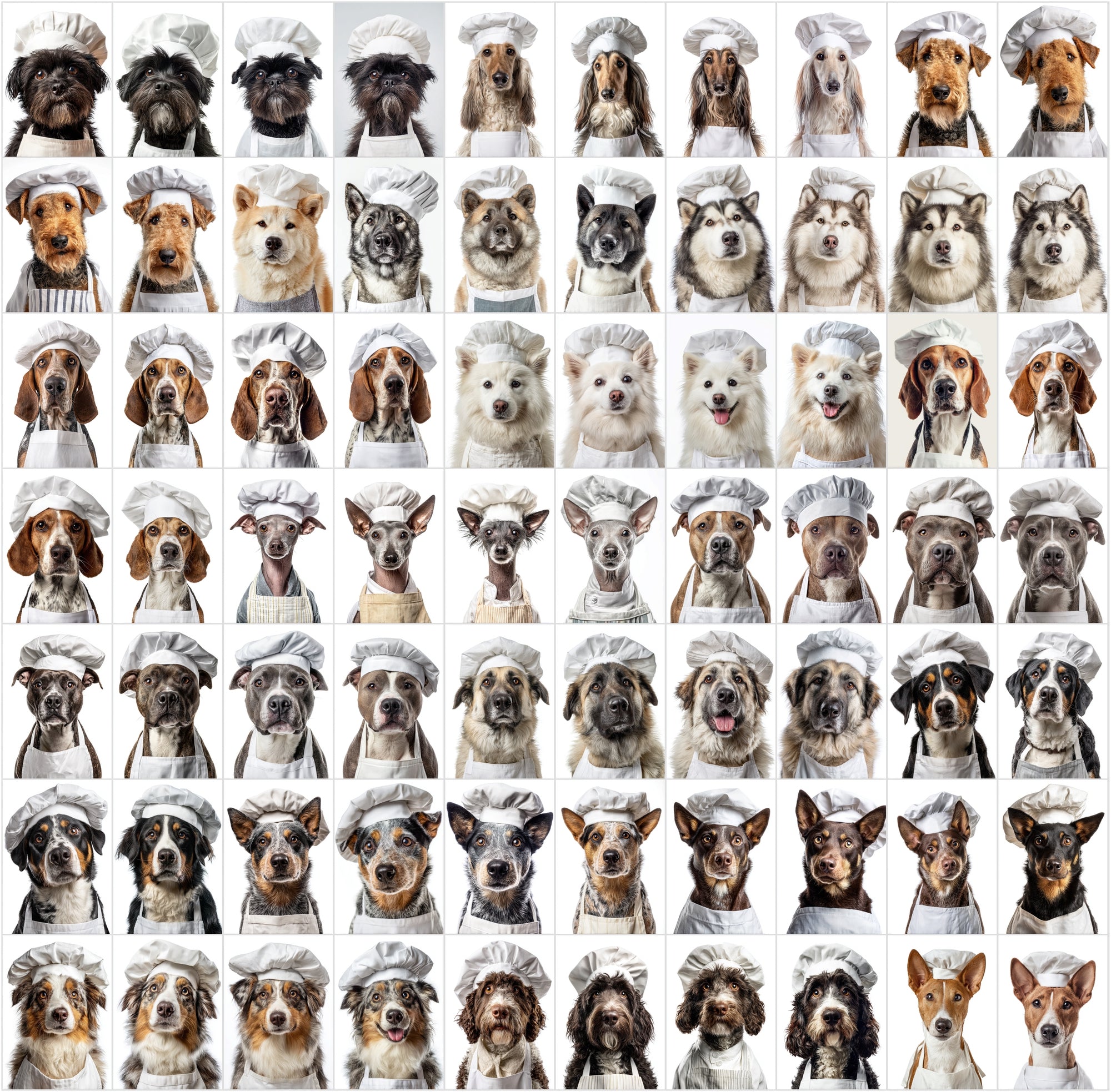 780 Realistic Dog Chef Photos | Dog Breed Clipart Bundle
