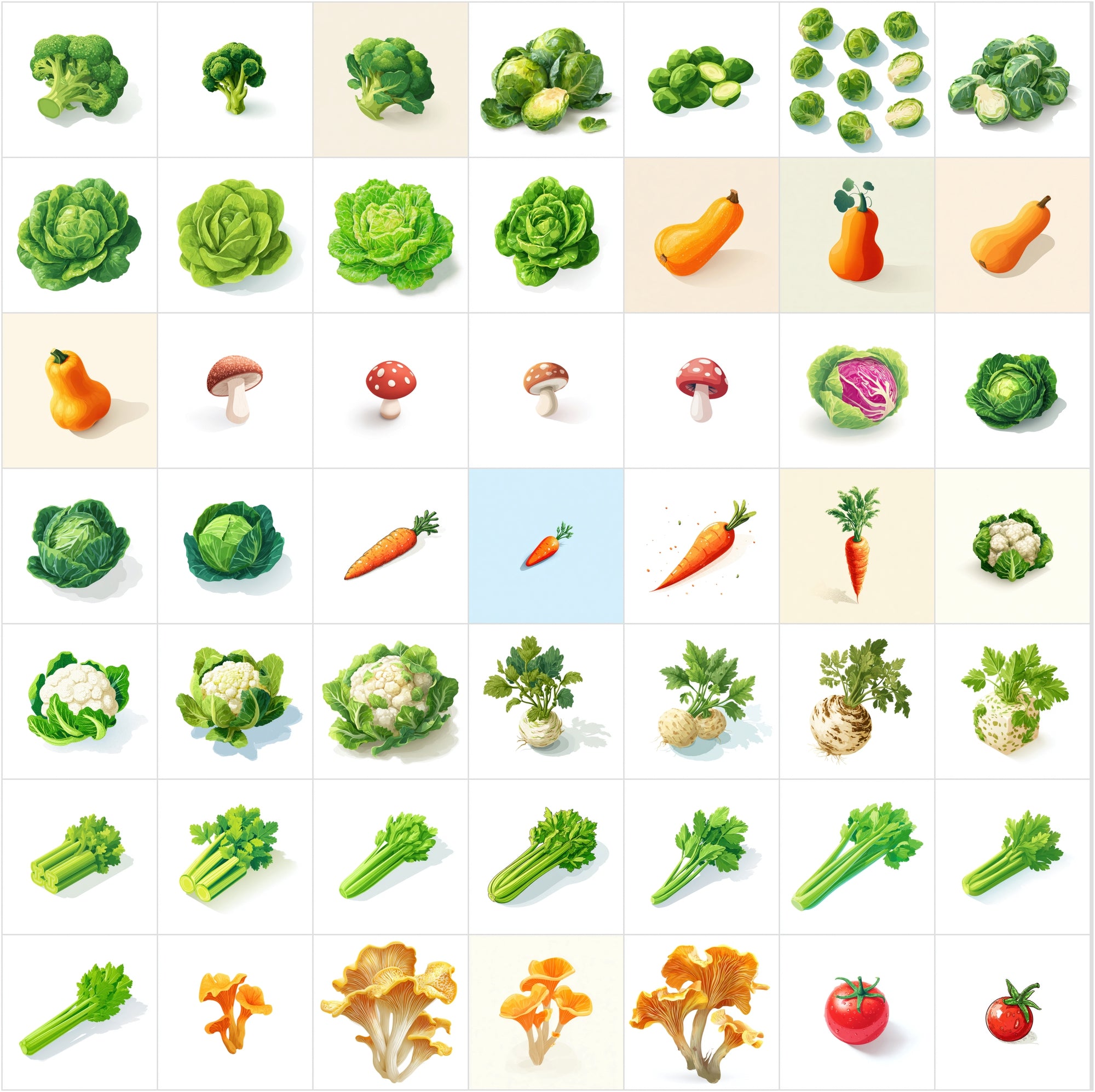 399 Isometric Vegetable Illustrations