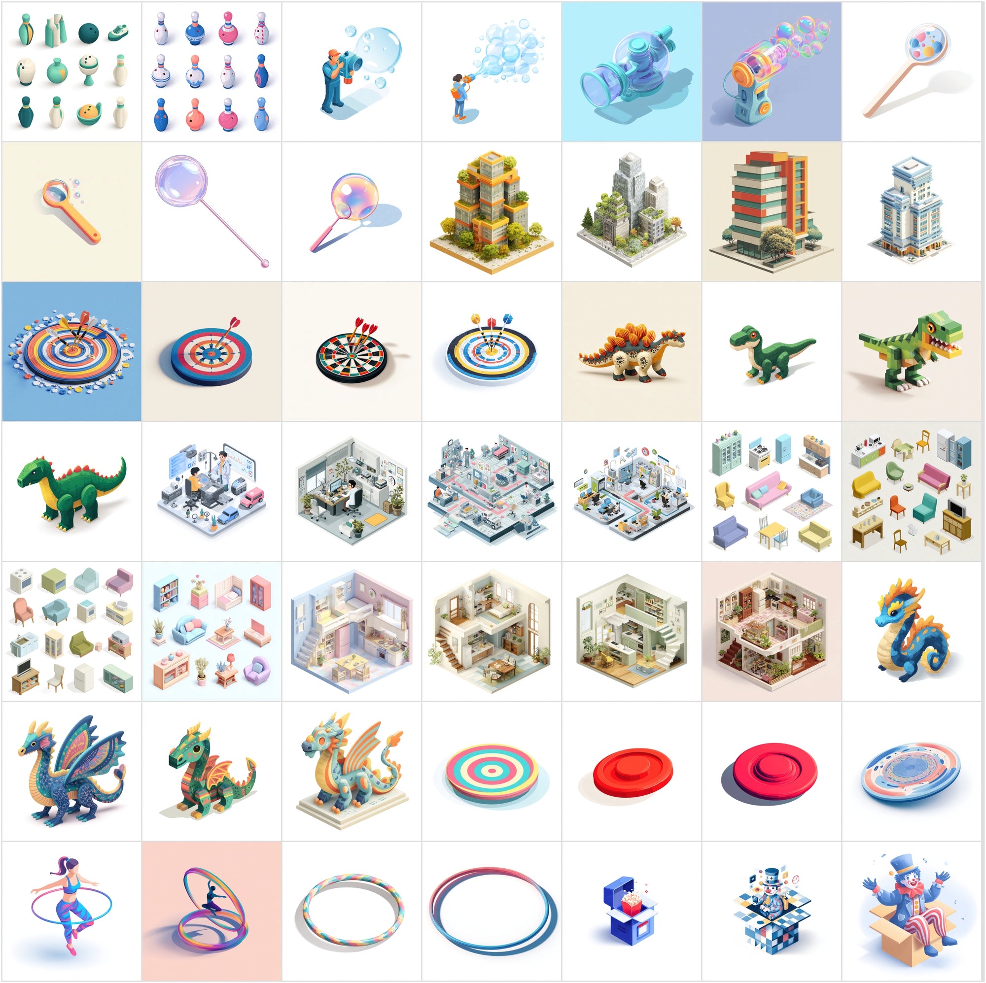 431 Isometric Toy Illustrations