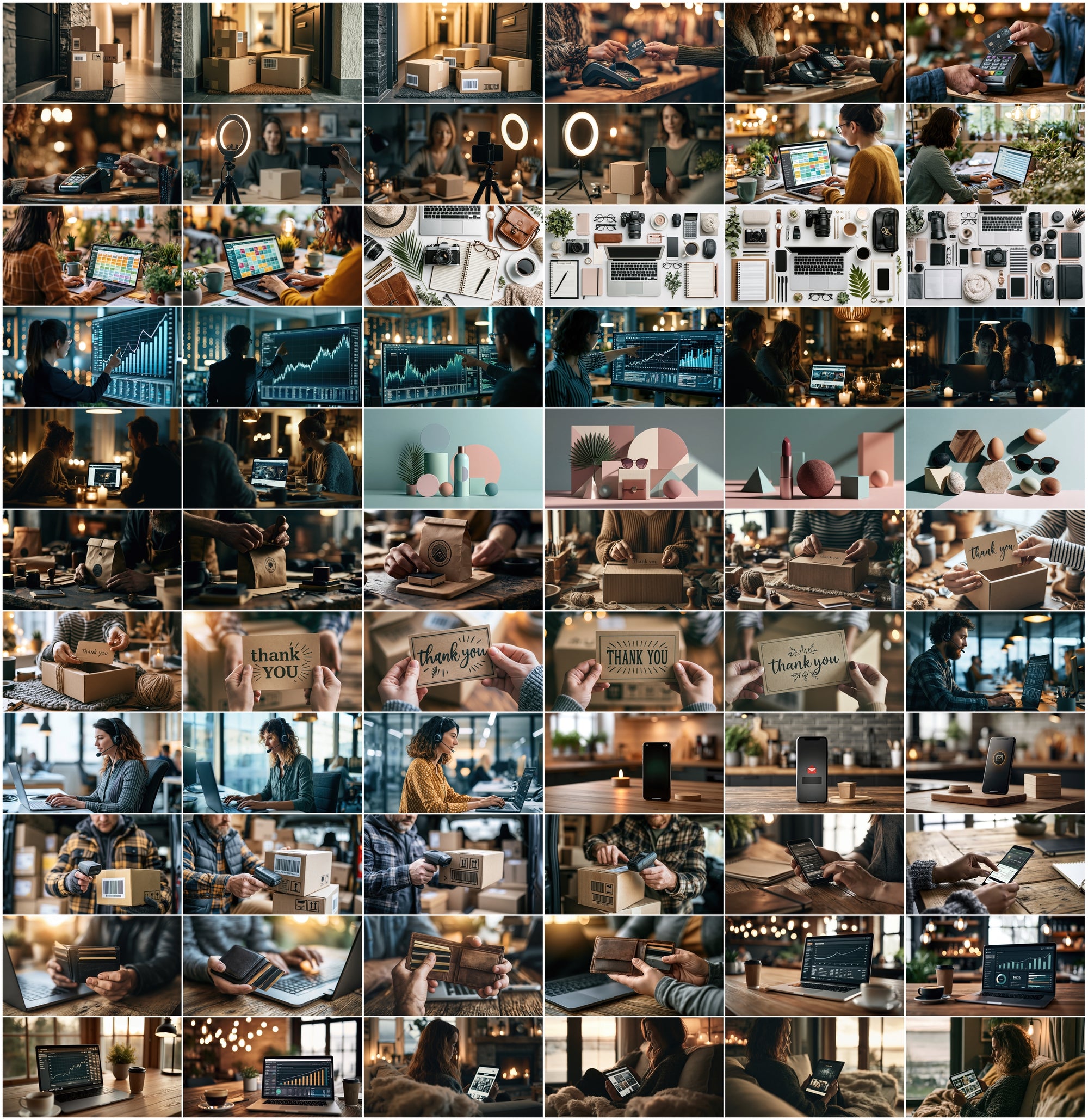 590 E-Commerce Stock Photos Bundle | Online Shopping, Delivery & Payment Images | Commercial Use JPG Pack