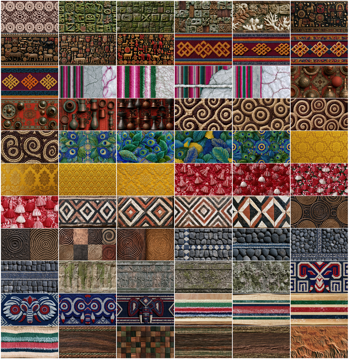 790 World Textures Bundle, Global Cultural Pattern Backgrounds, Ethnic Texture Digital Paper Pack