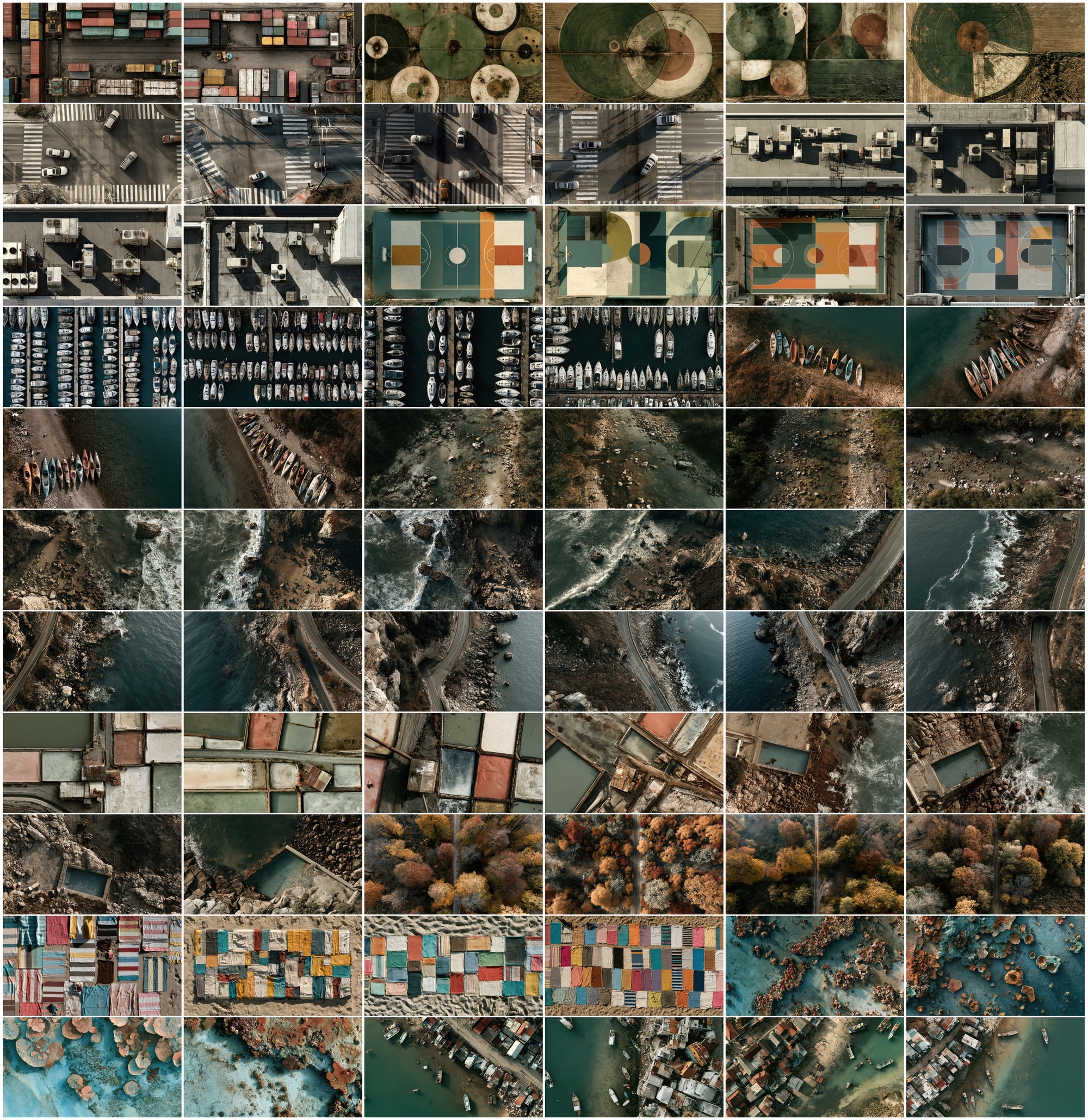 640 Aerial Top View Images – High-Resolution Drone-Style Landscape Backgrounds with Commercial License