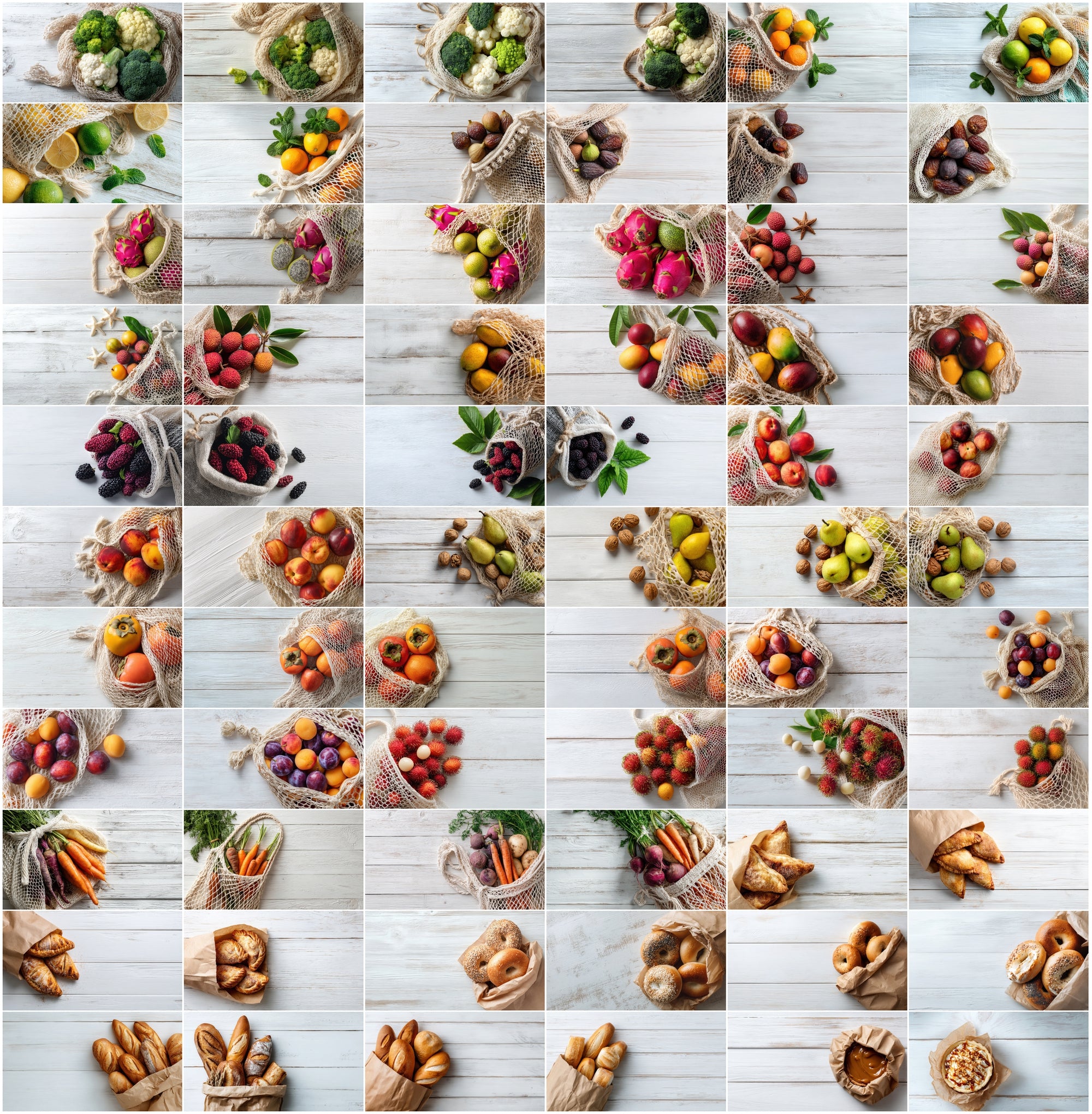 625 Top-View Hero Background Images for Food Brands