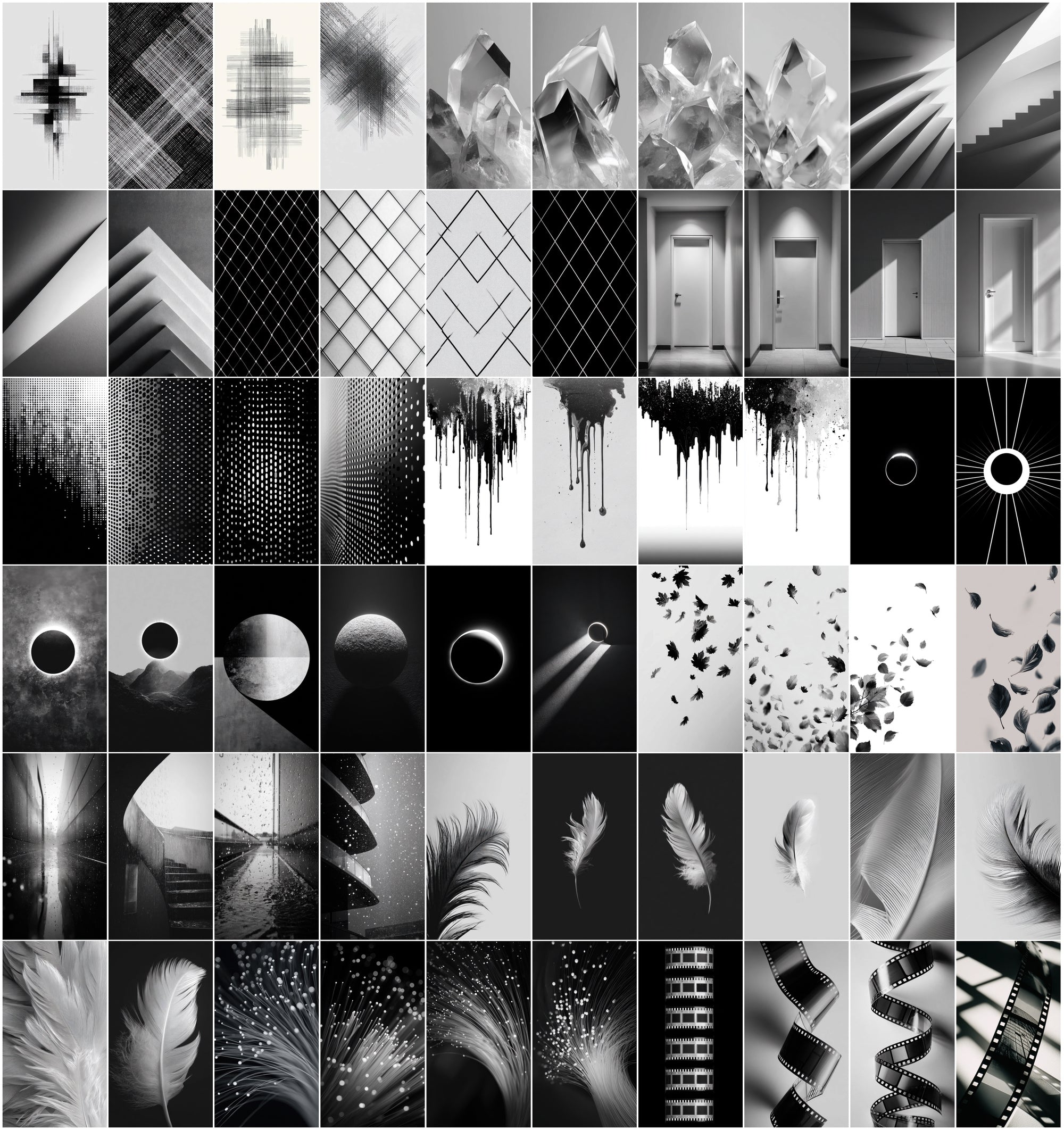 625 Minimal Monochrome Abstract Images | Modern Black & White Backgrounds