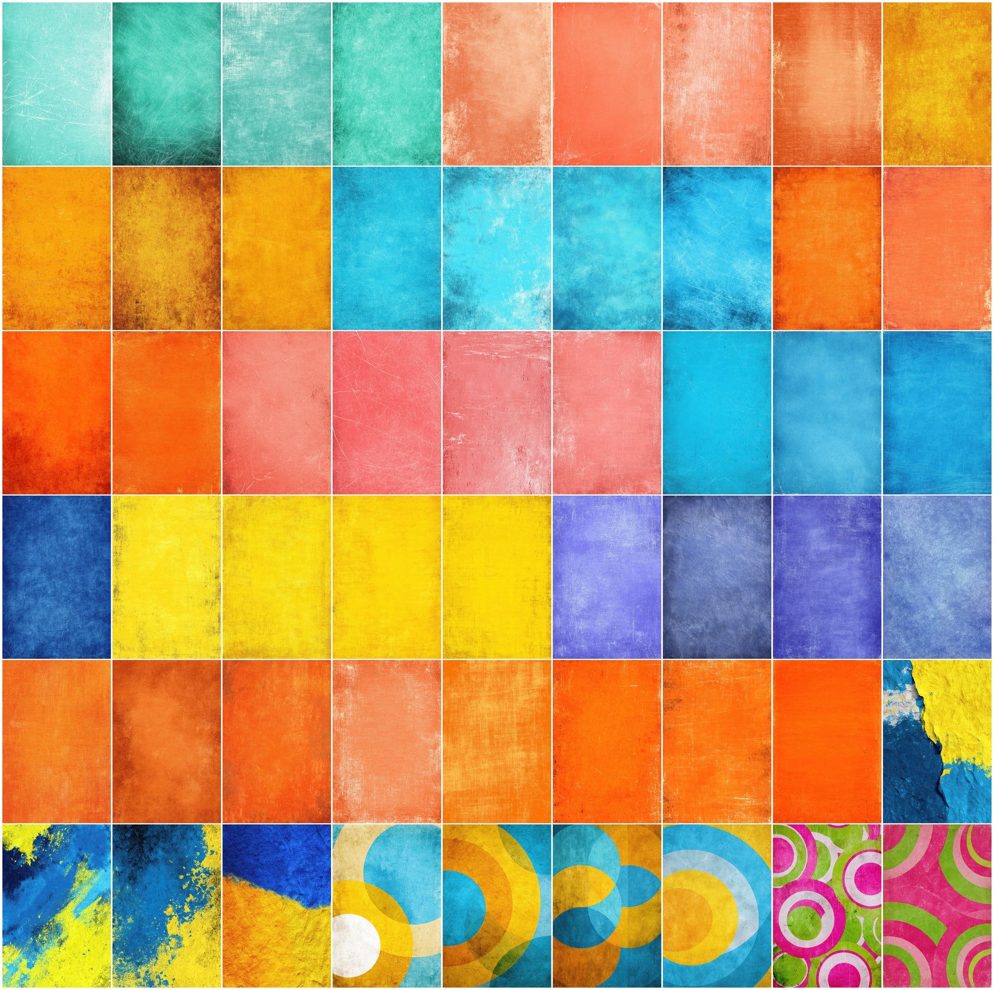 630 Retro Pop Art Backgrounds Bundle, Vintage Psychedelic & Comic Textures