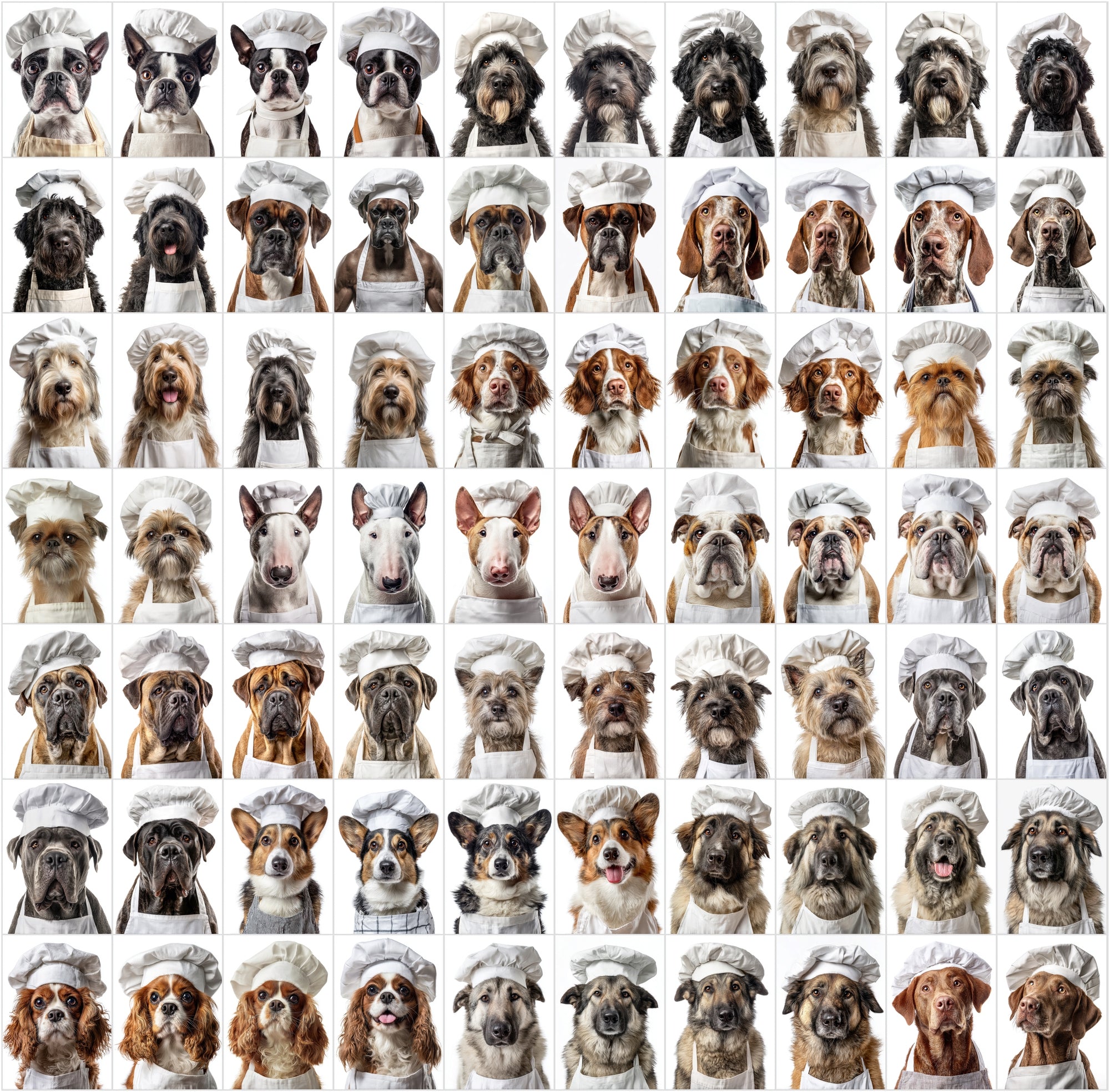 780 Realistic Dog Chef Photos | Dog Breed Clipart Bundle