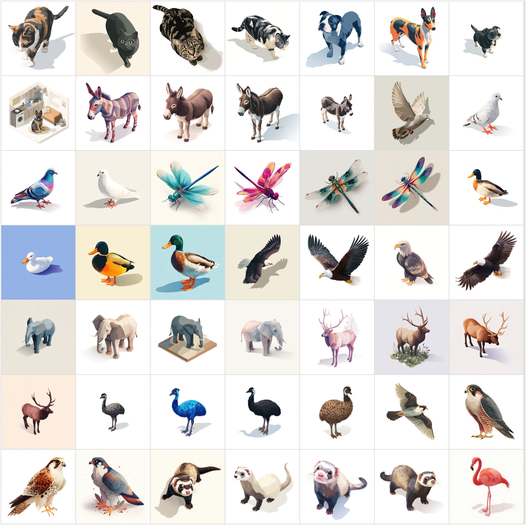 443 Isometric Animal Illustrations