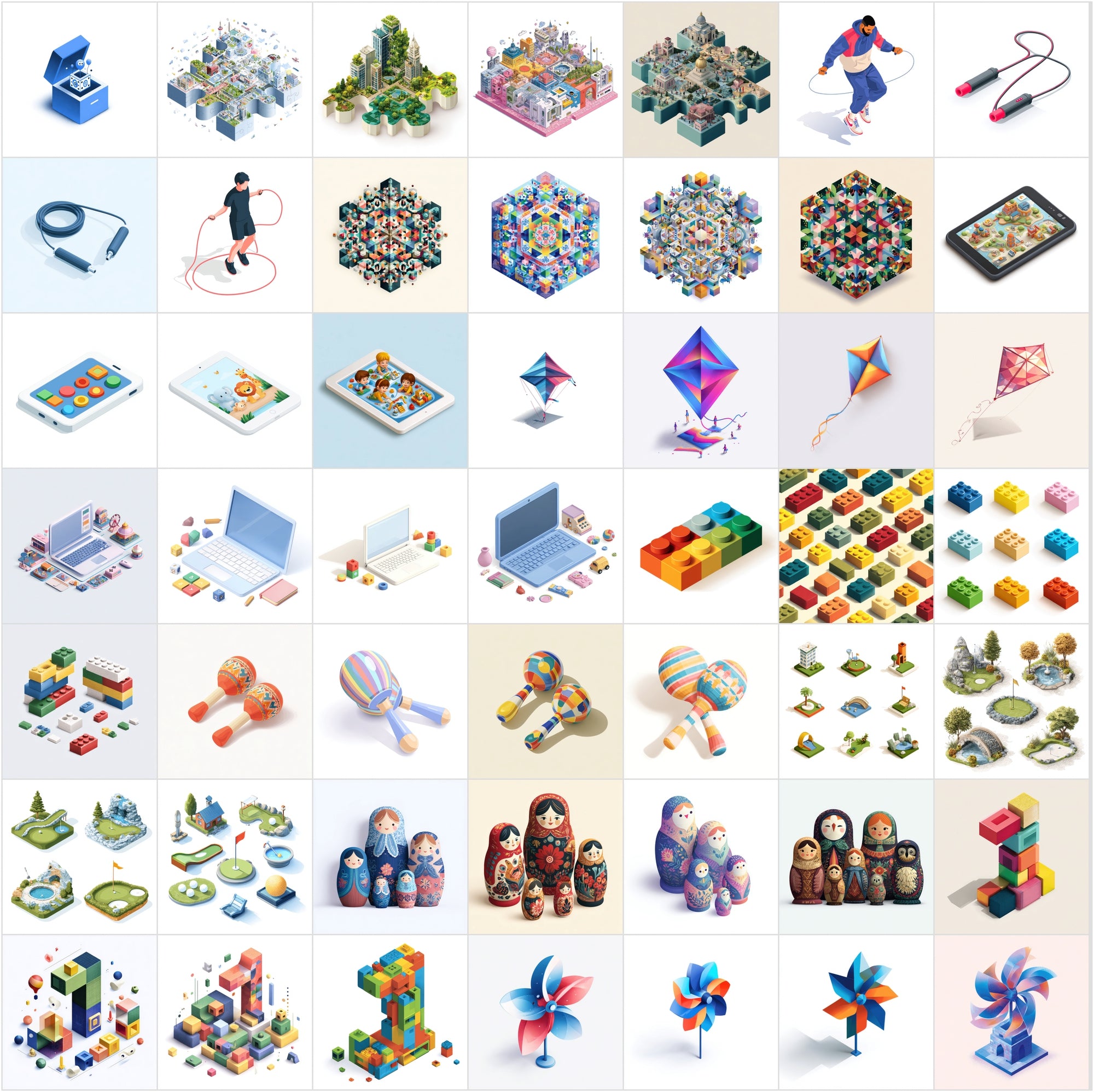 431 Isometric Toy Illustrations