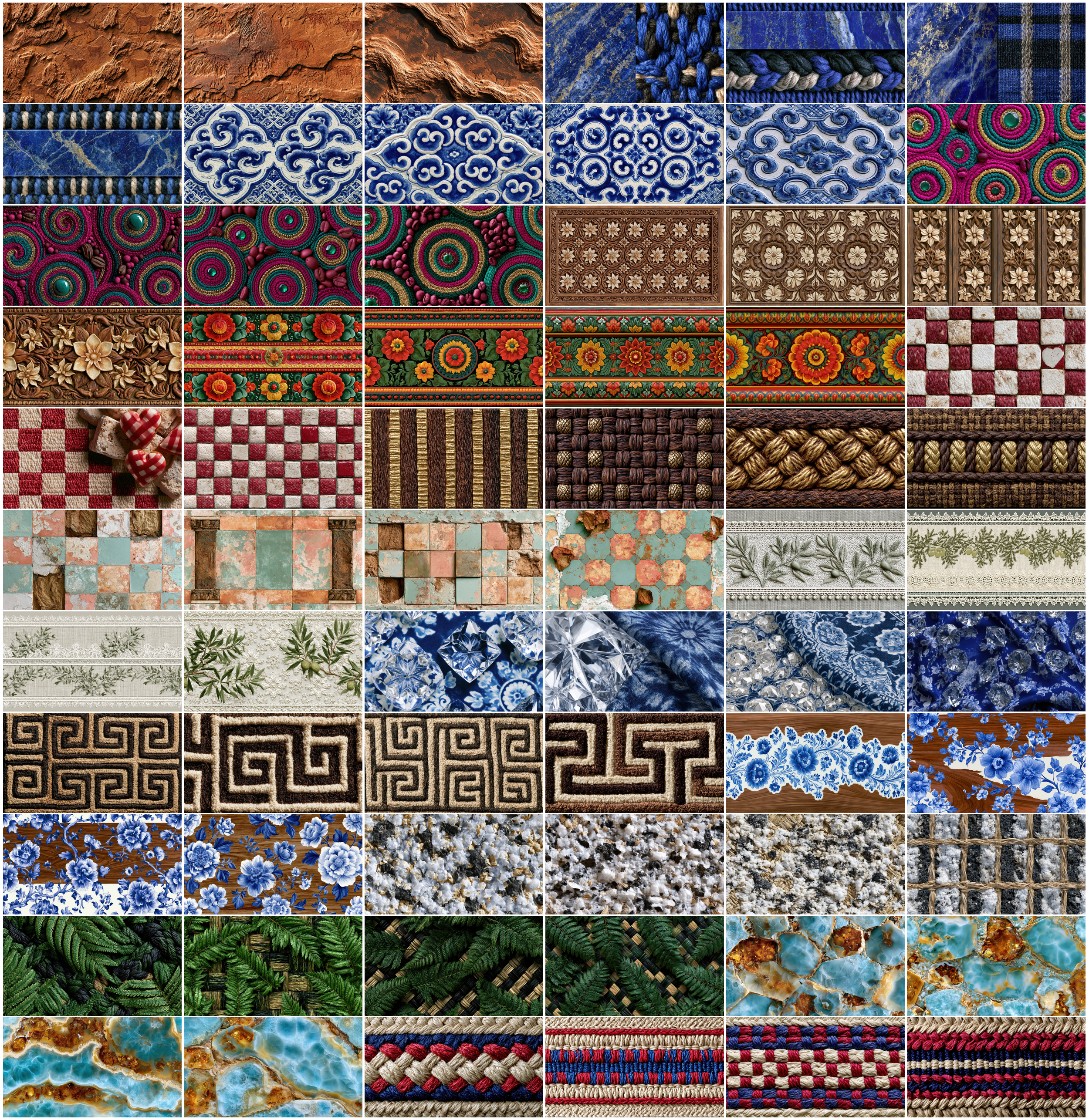 790 World Textures Bundle, Global Cultural Pattern Backgrounds, Ethnic Texture Digital Paper Pack