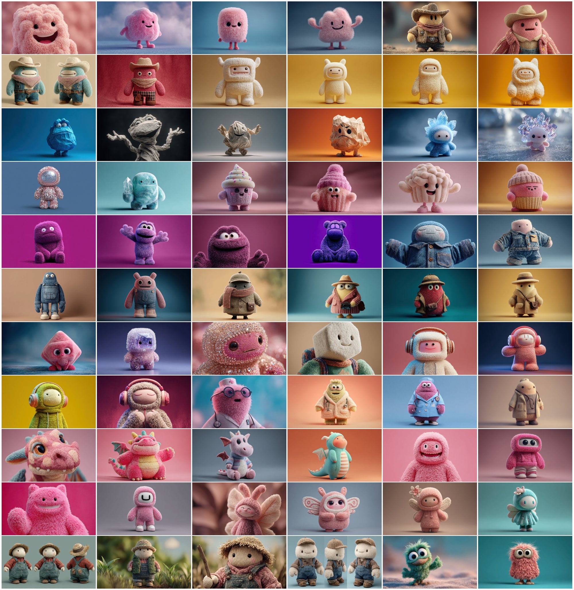 620 Cute Character Clipart Bundle: Bold Pop Art Graphics