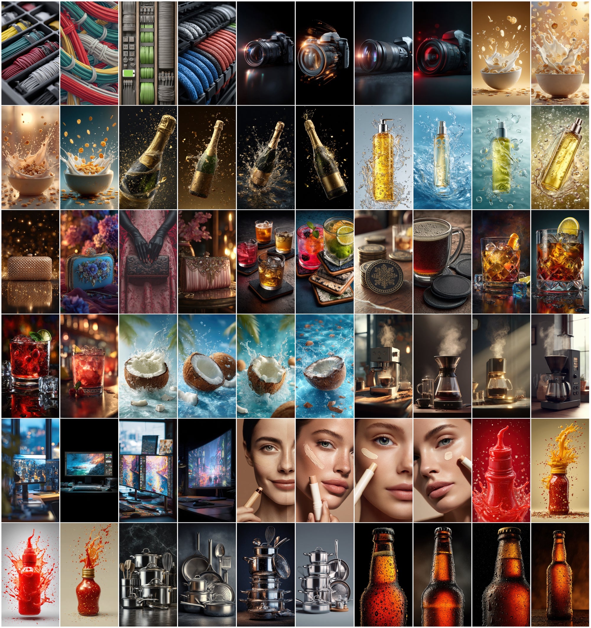 620 Hyper-Realistic Advertising Photos Bundle | Food, Beauty, Tech & Lifestyle Images
