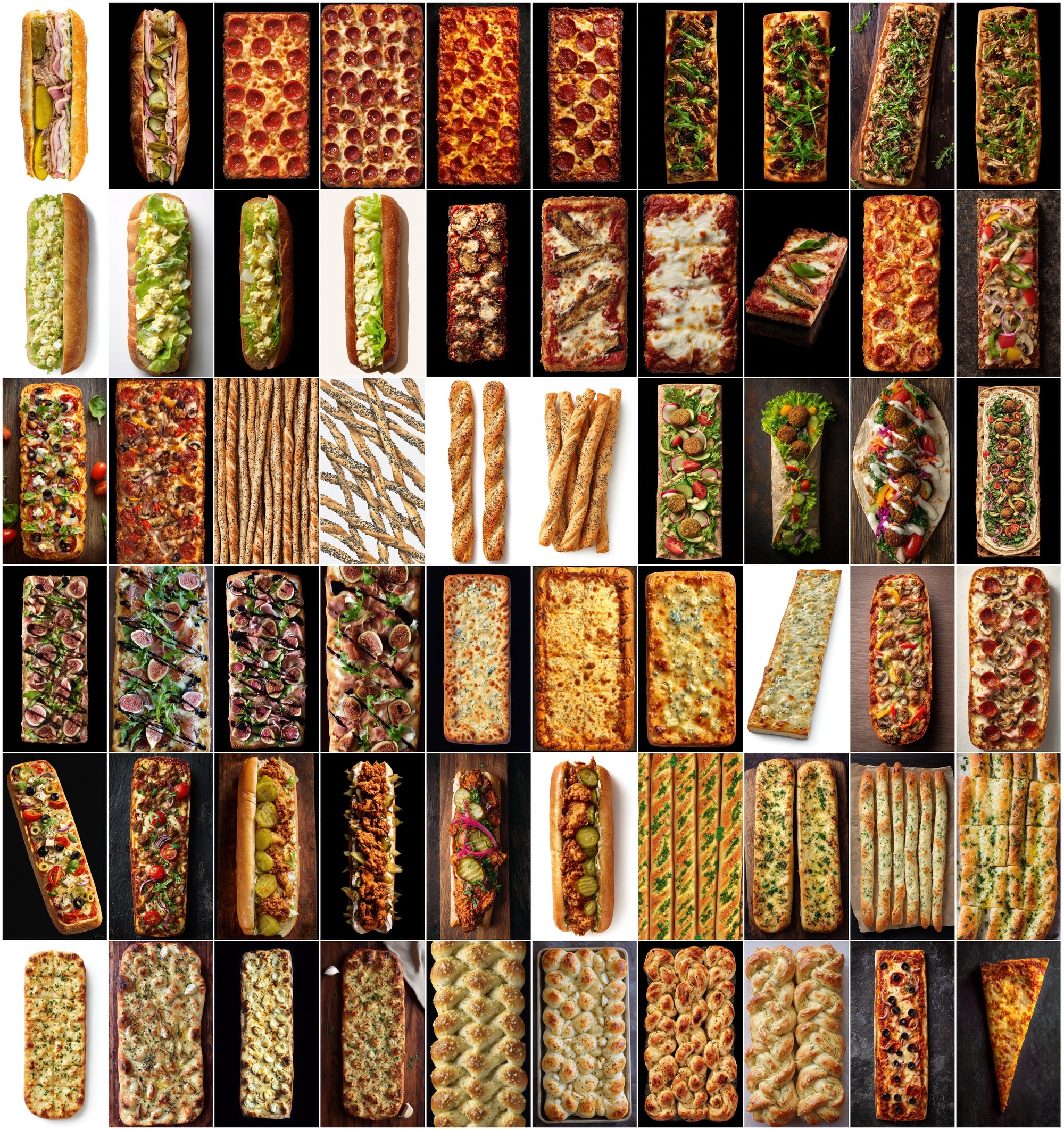 630 Realistic Food Images Bundle | Pizza, Pasta, Sandwiches & More | 9:16 Vertical Stock Photos