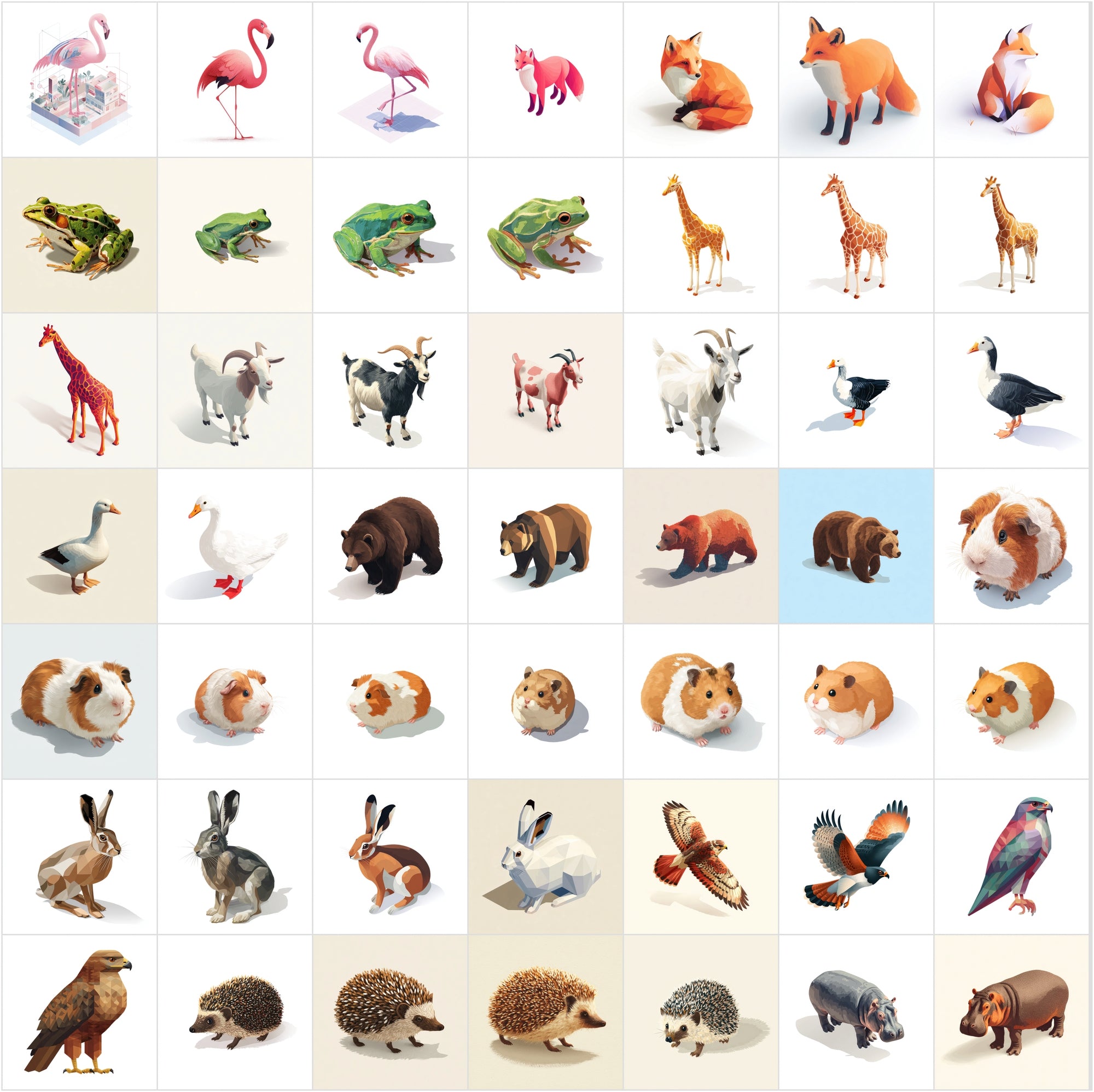 443 Isometric Animal Illustrations