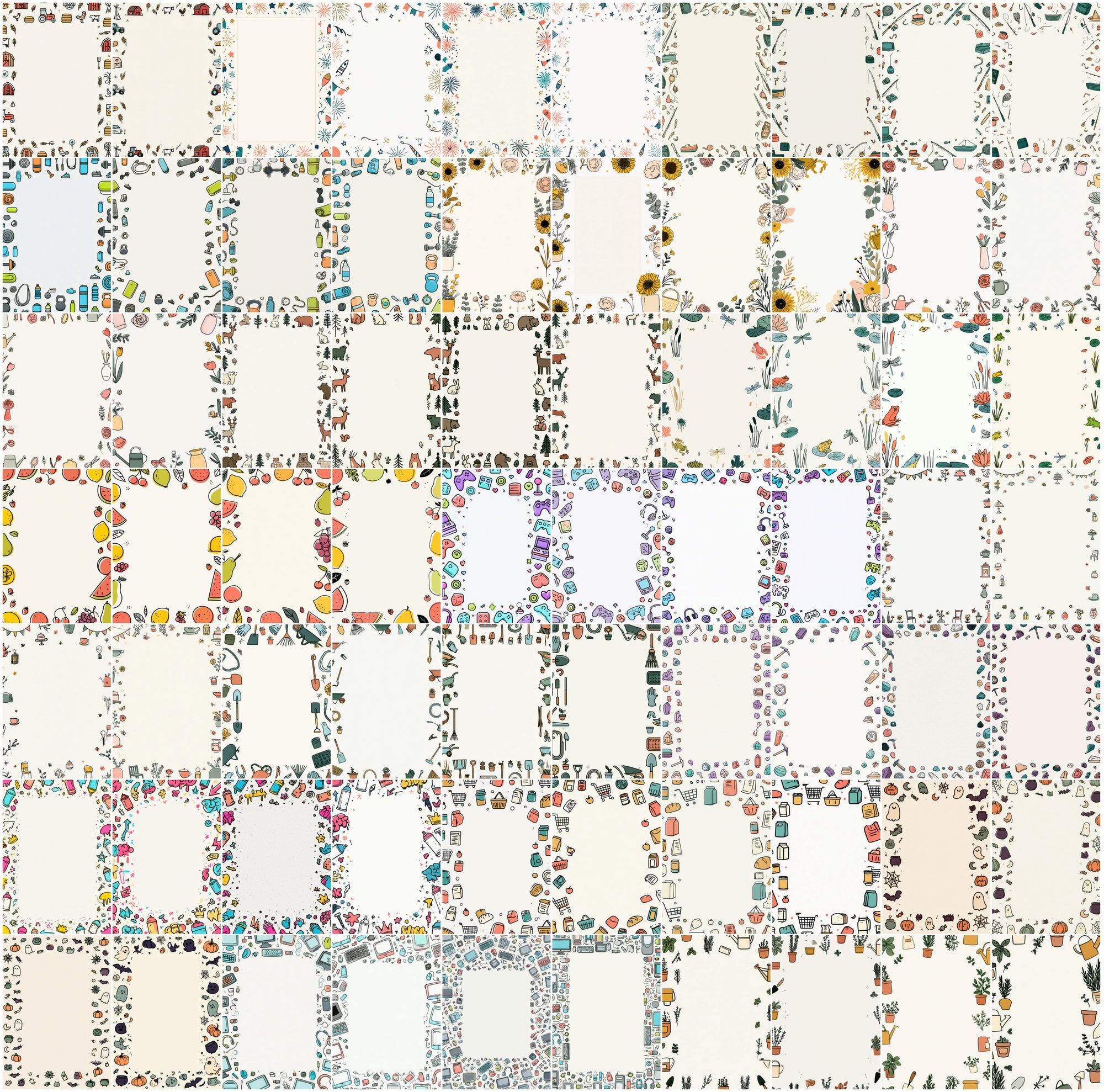 615 Digital Paper Pack | Printable Scrapbook Backgrounds, Junk Journal Papers & Textured Patterns for Crafts