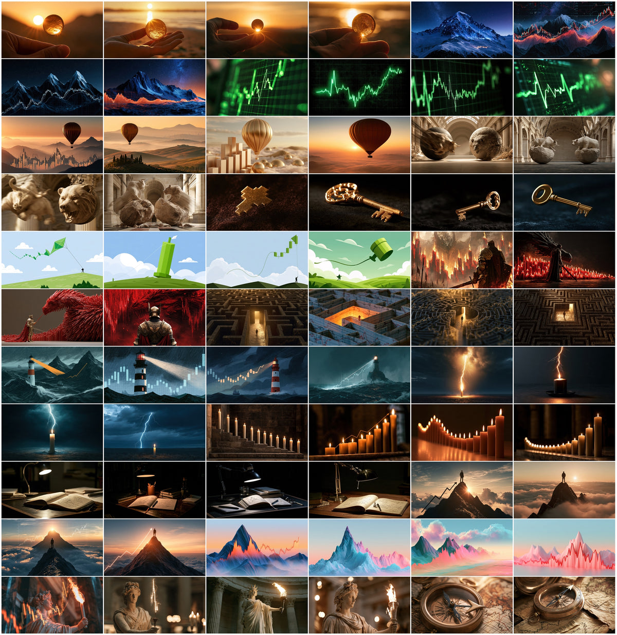 660 Stock Market & Trading Images – Conceptual Finance Backgrounds, Bull vs Bear, Gold & Candlestick Art