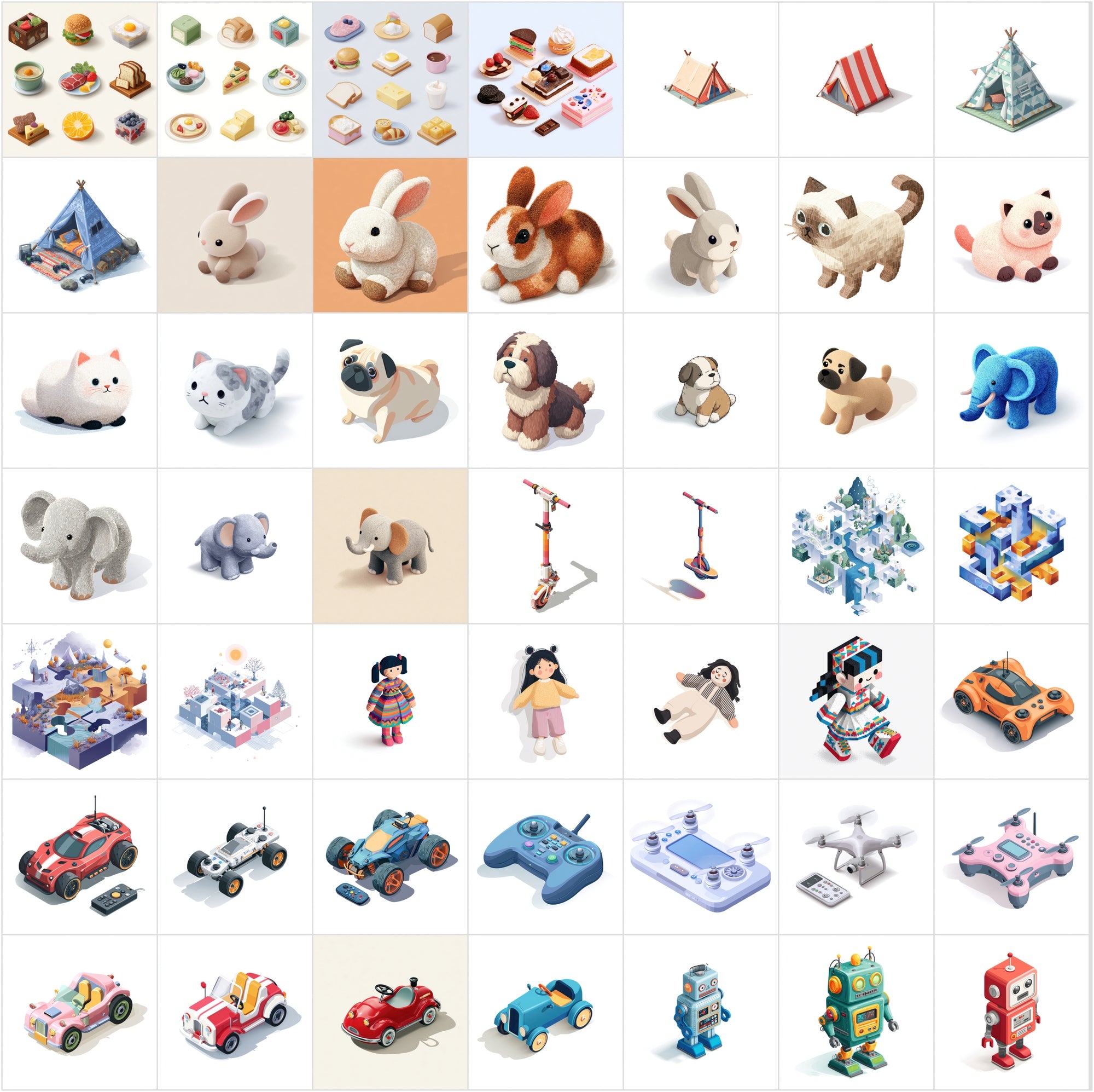 431 Isometric Toy Illustrations