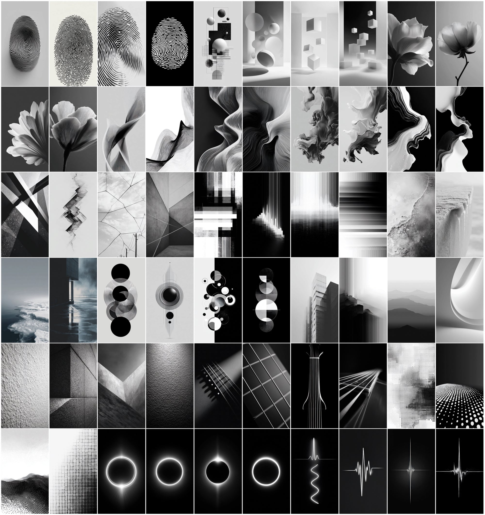 625 Minimal Monochrome Abstract Images | Modern Black & White Backgrounds