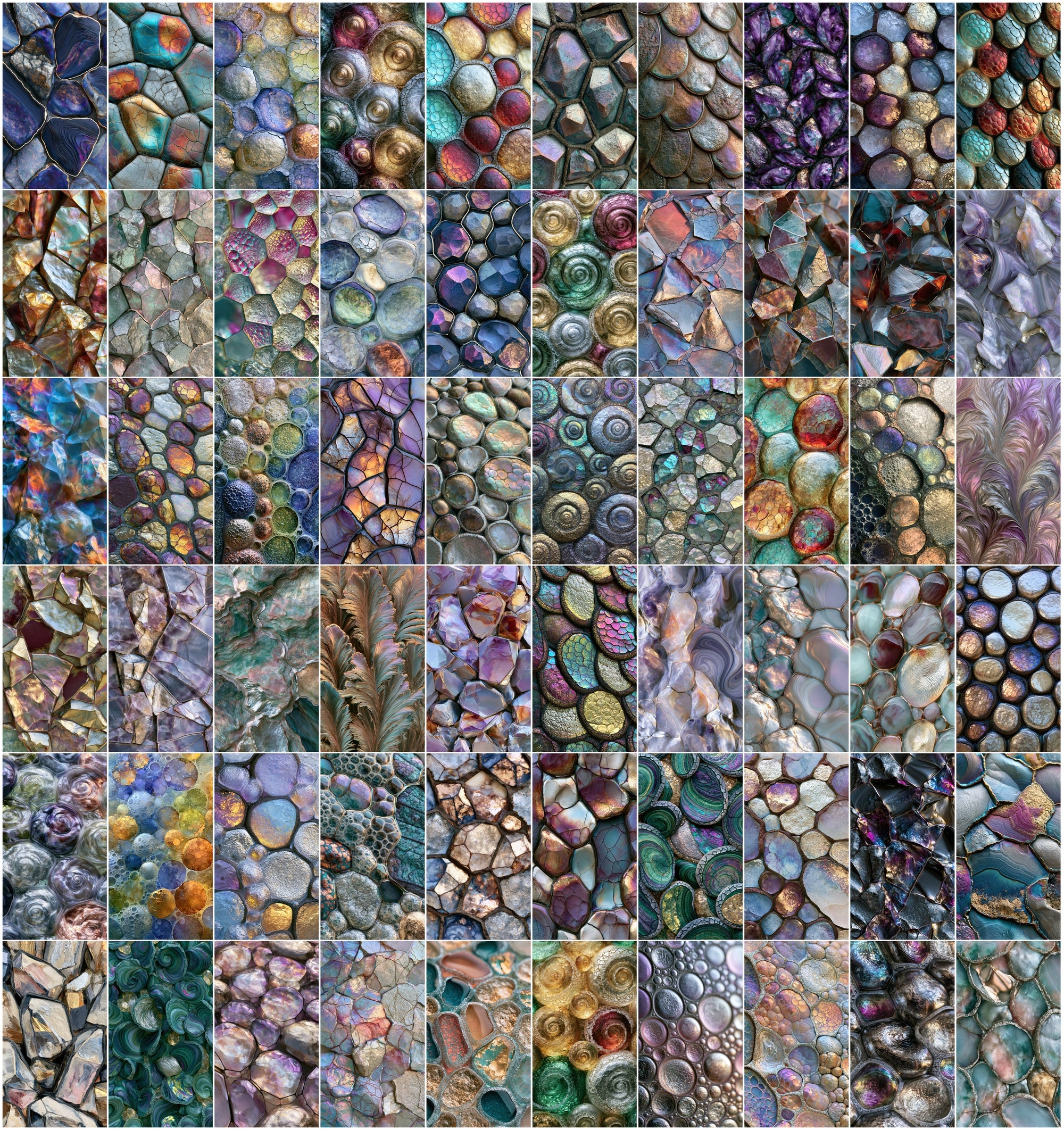 640 Abstract Iridescent Background Images | Textured Metallic Digital Paper Pack for Print & Design