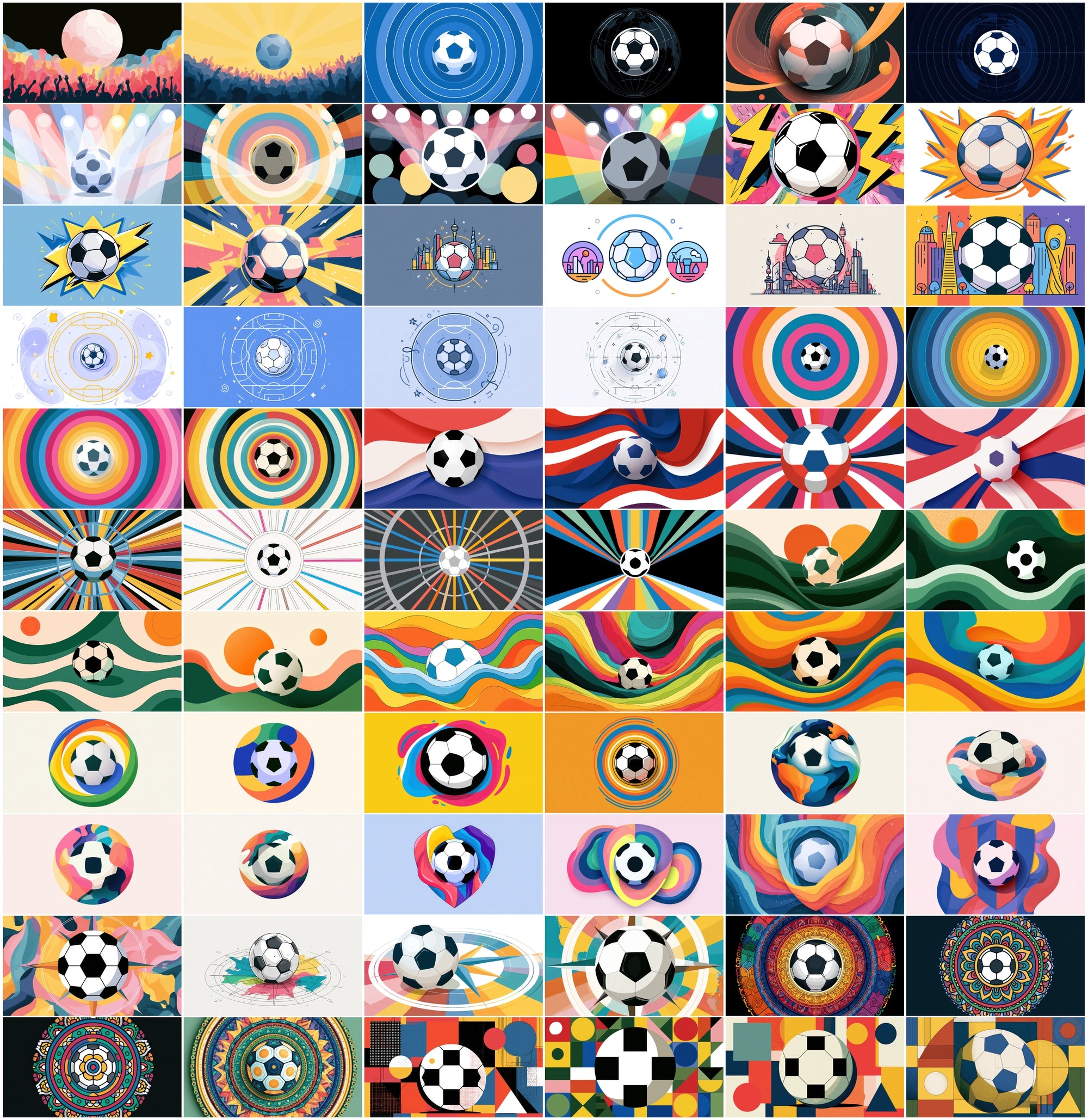 635 Soccer Ball Abstract Backgrounds Bundle | World Cup 2026 Inspired JPG Graphics