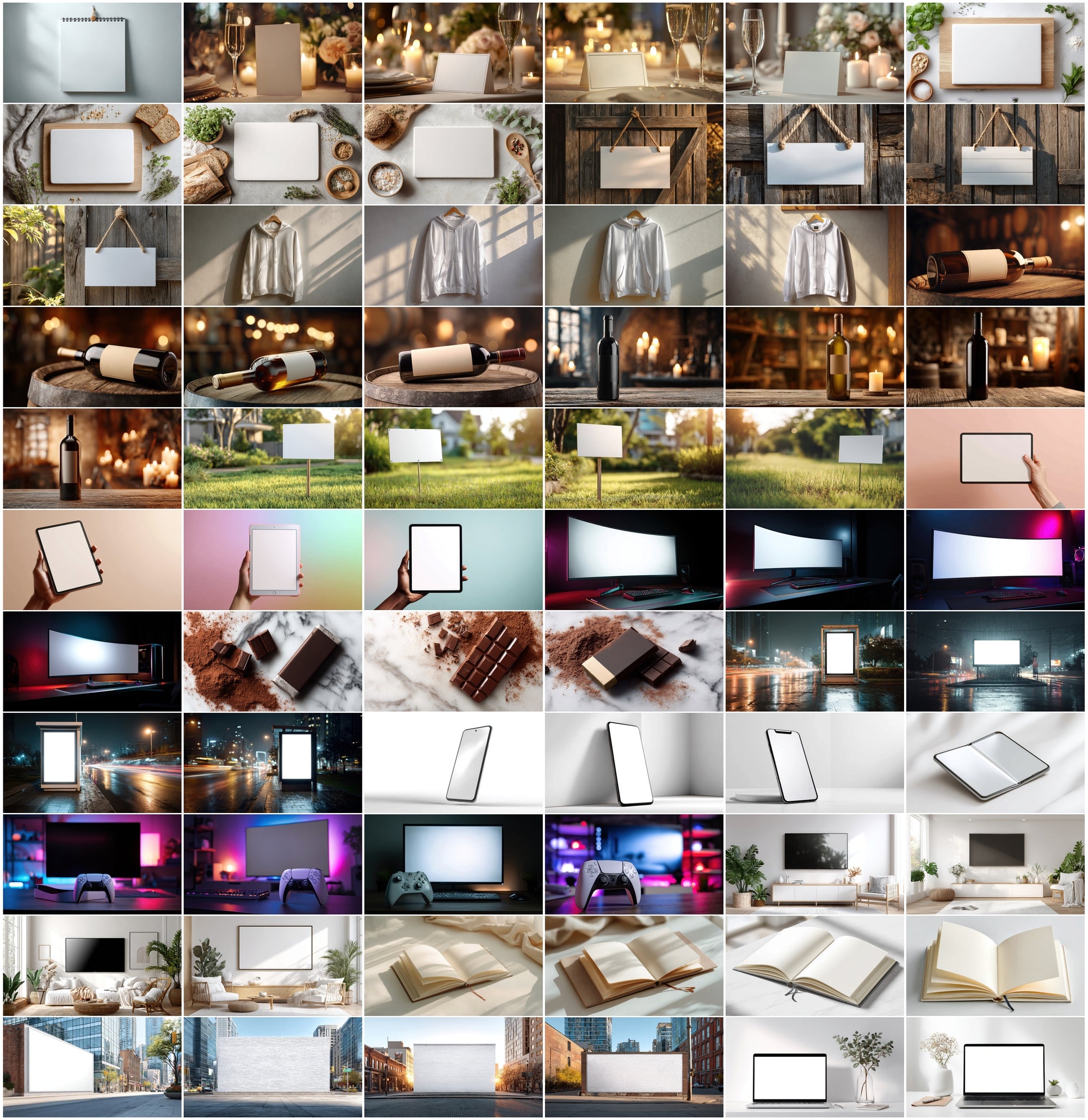 625 Mockup Images Bundle - Magazine, Phone, Packaging, Apparel & More