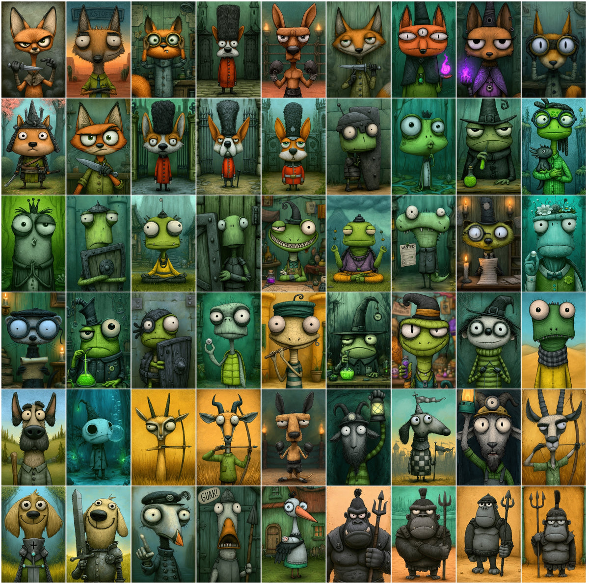 640 Animal Images Bundle – High-Res JPG Animal Art, Illustrations & Portraits with Commercial License for Print, POD & Digital Use