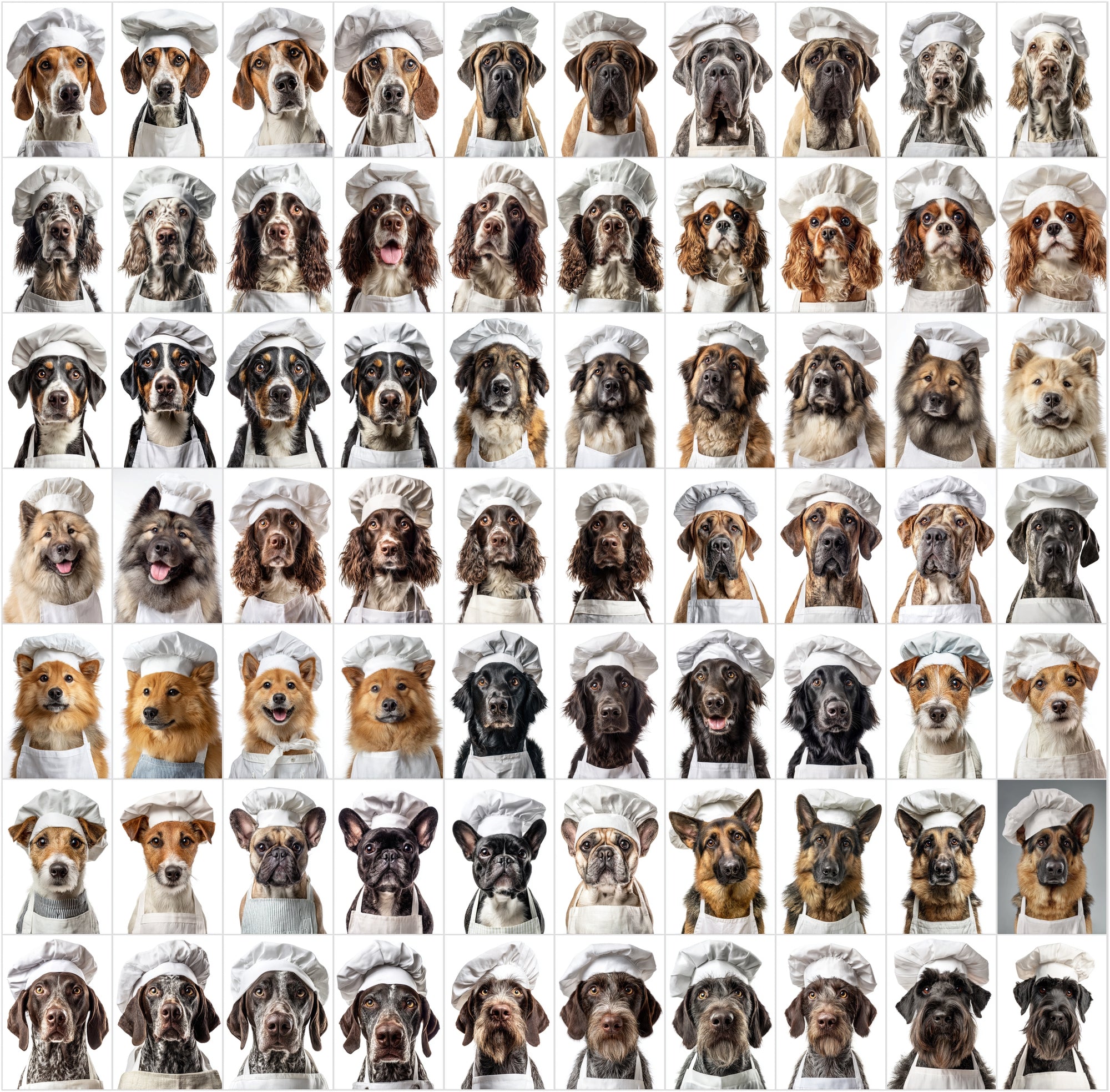 780 Realistic Dog Chef Photos | Dog Breed Clipart Bundle