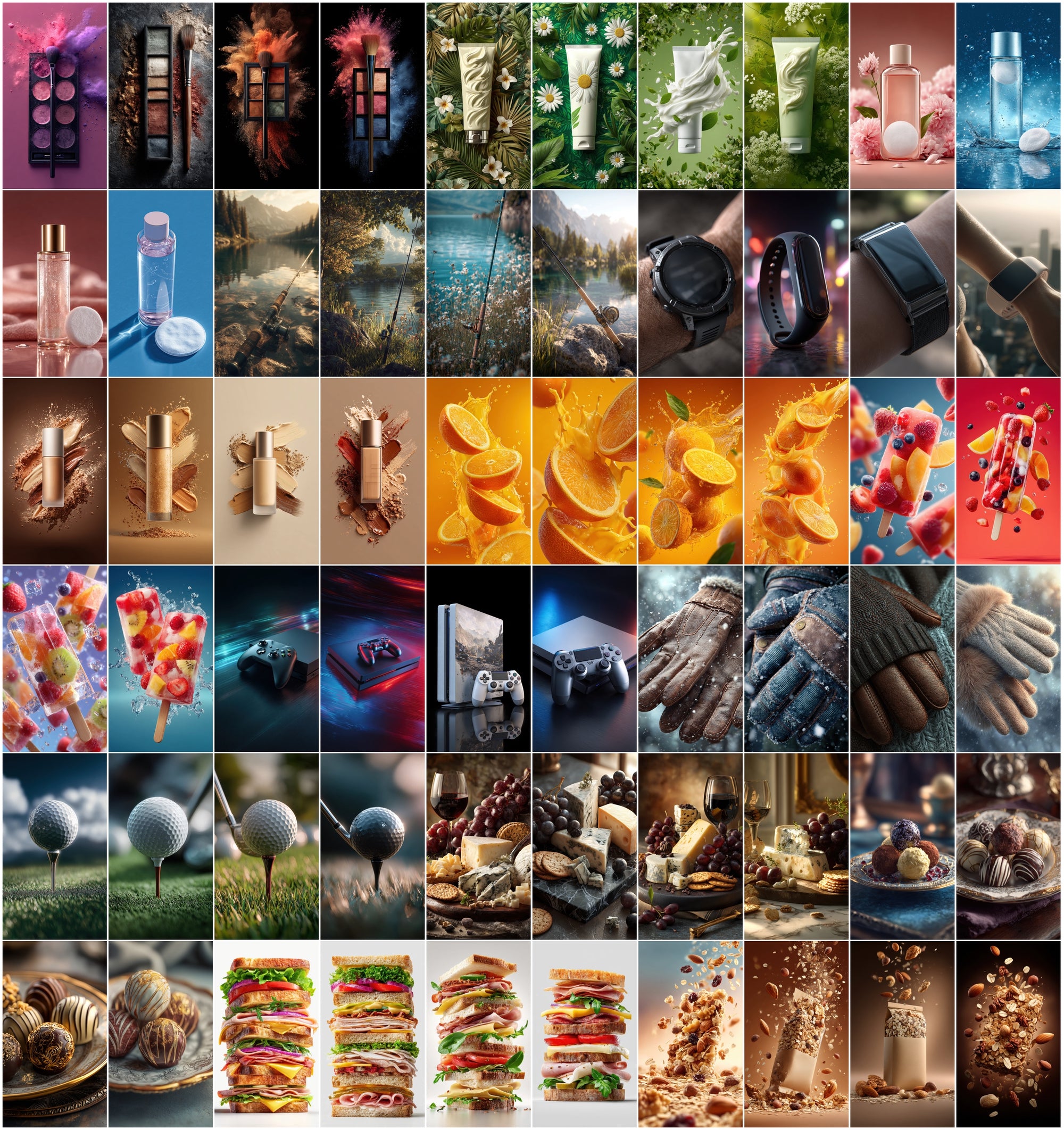 620 Hyper-Realistic Advertising Photos Bundle | Food, Beauty, Tech & Lifestyle Images