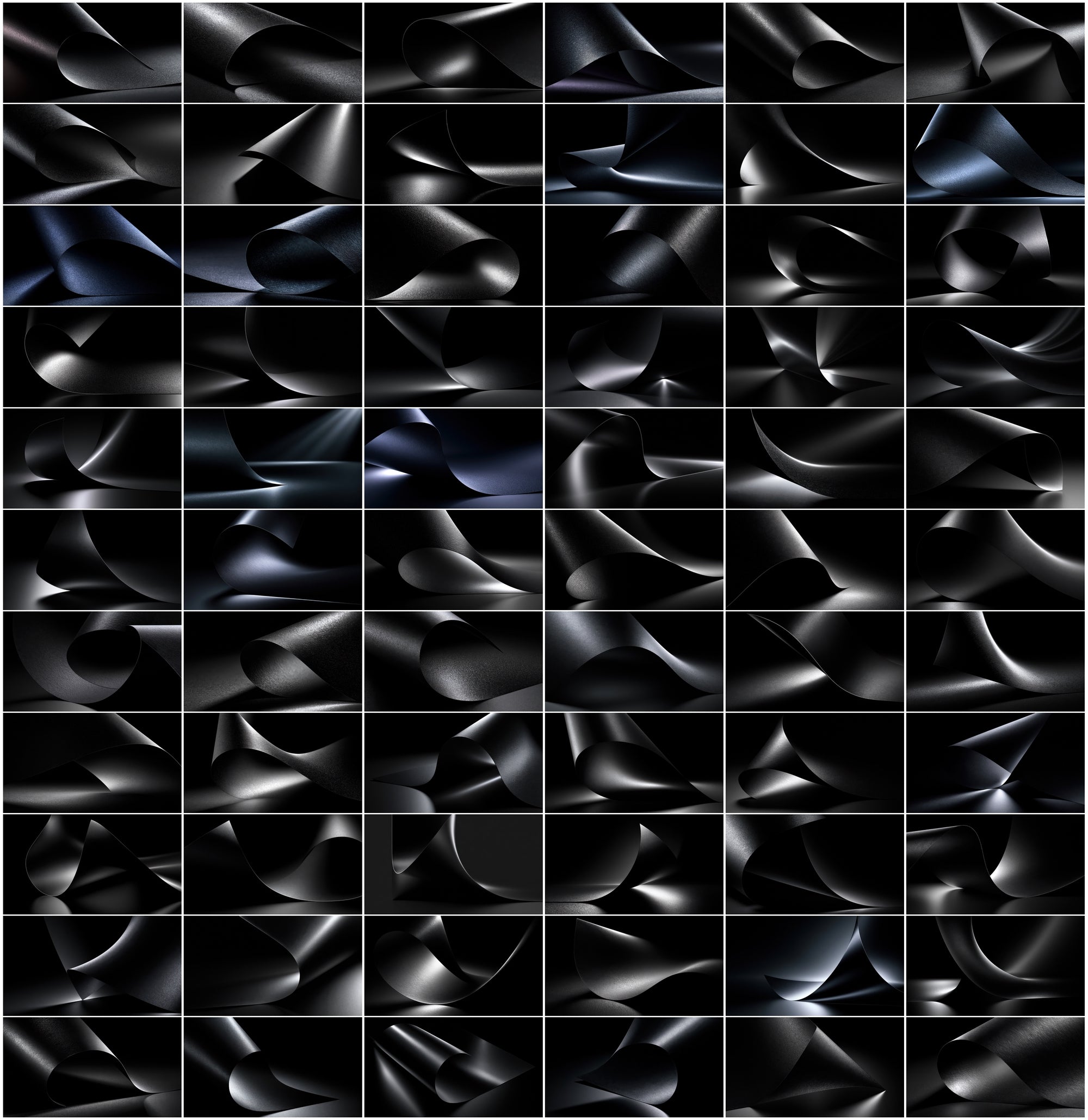 780 Black Paper Curl Backgrounds, Dark Minimal JPG Bundle, Commercial License