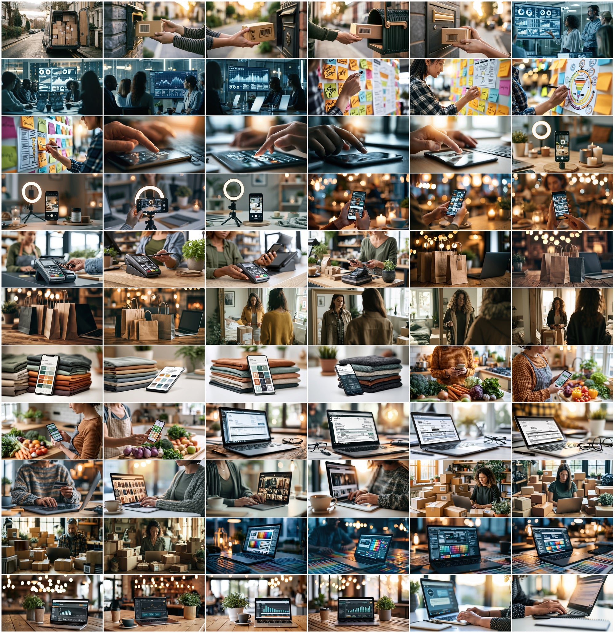 590 E-Commerce Stock Photos Bundle | Online Shopping, Delivery & Payment Images | Commercial Use JPG Pack