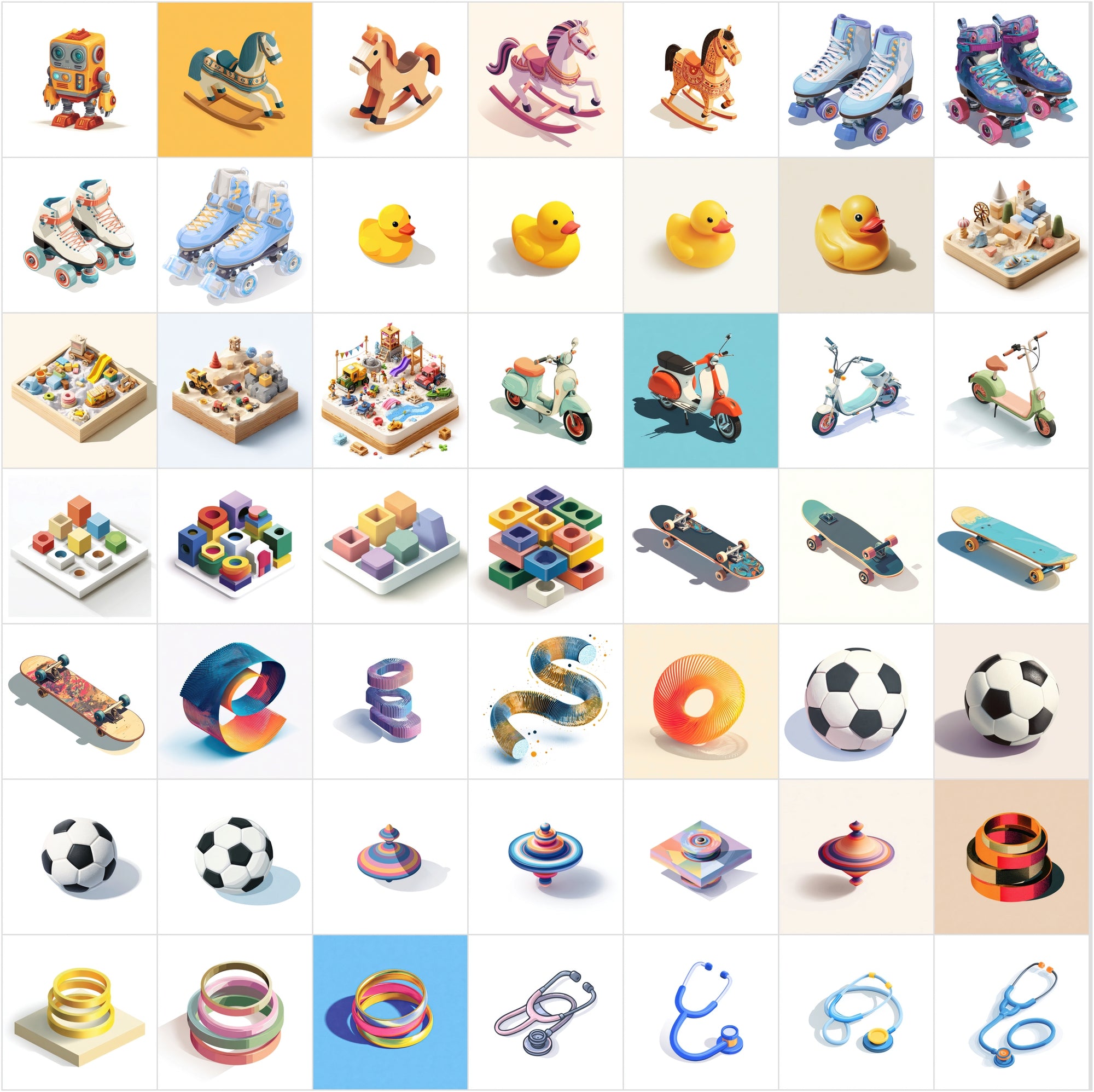 431 Isometric Toy Illustrations