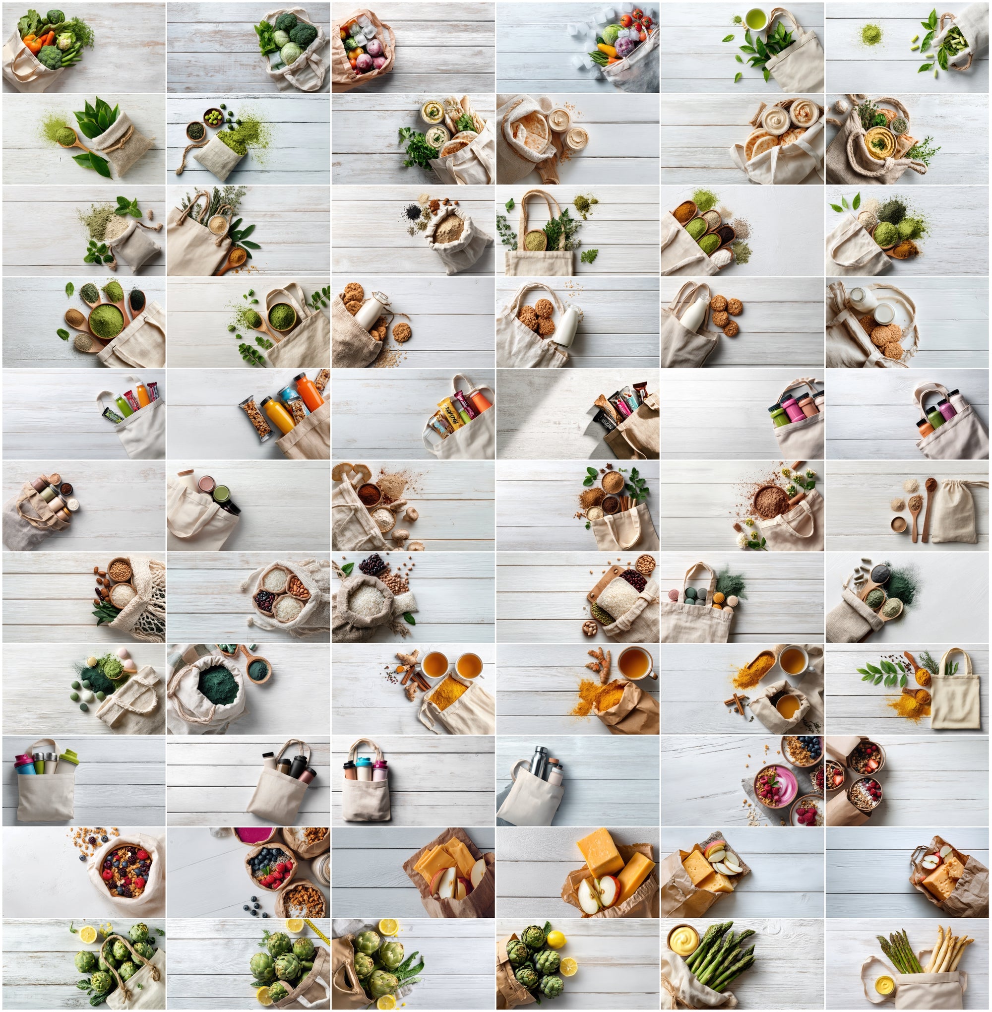 625 Top-View Hero Background Images for Food Brands