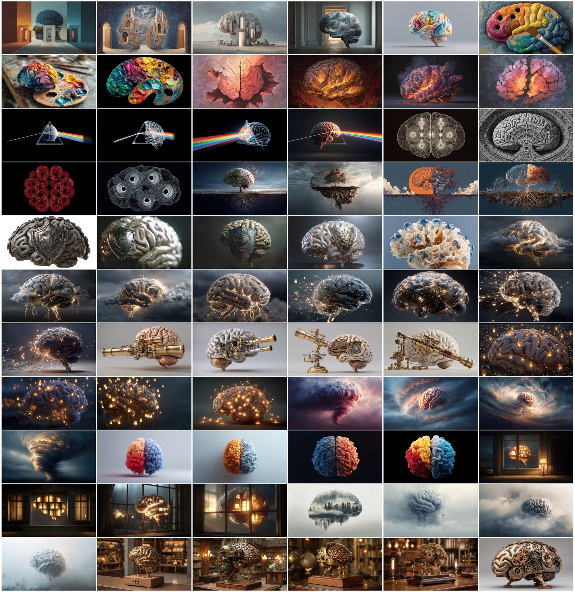 598 Brain Psychology Images, Mental Health Graphics, Emotional Metaphors, Therapy Art, Healing Trauma Resilience JPG