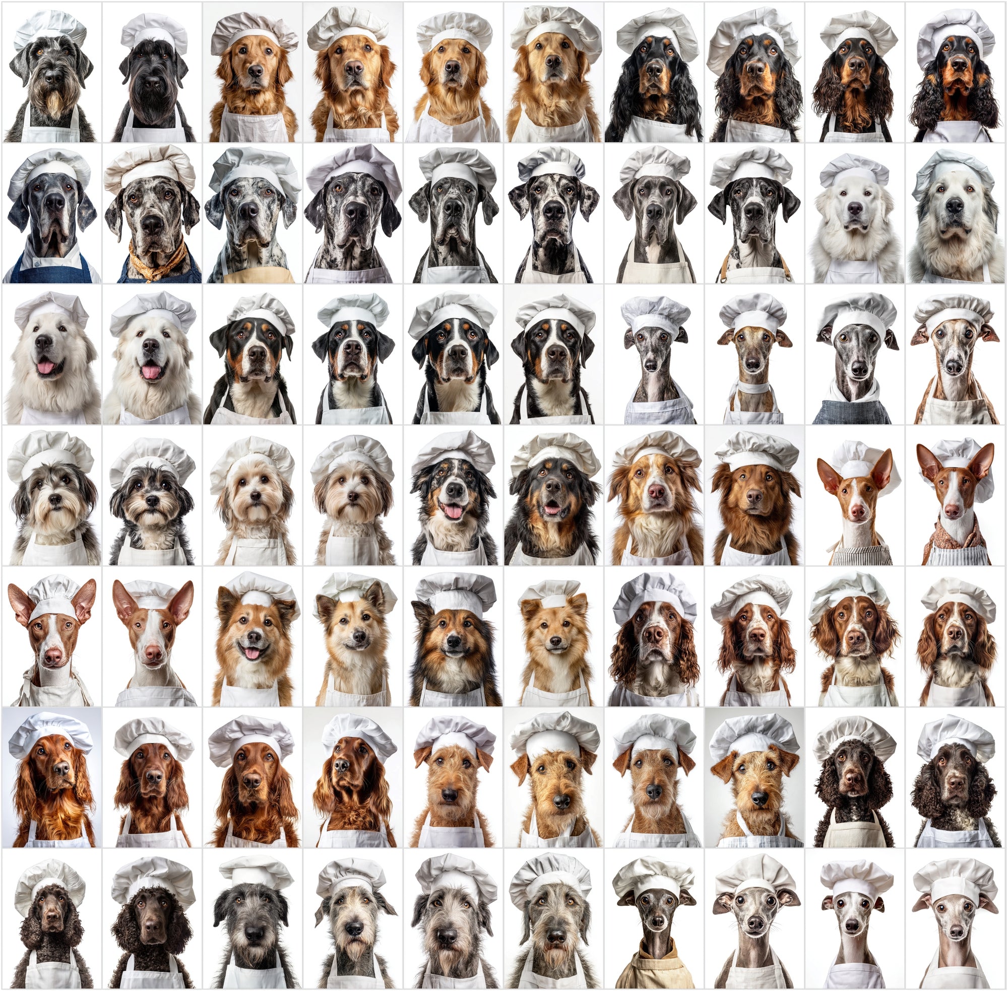 780 Realistic Dog Chef Photos | Dog Breed Clipart Bundle