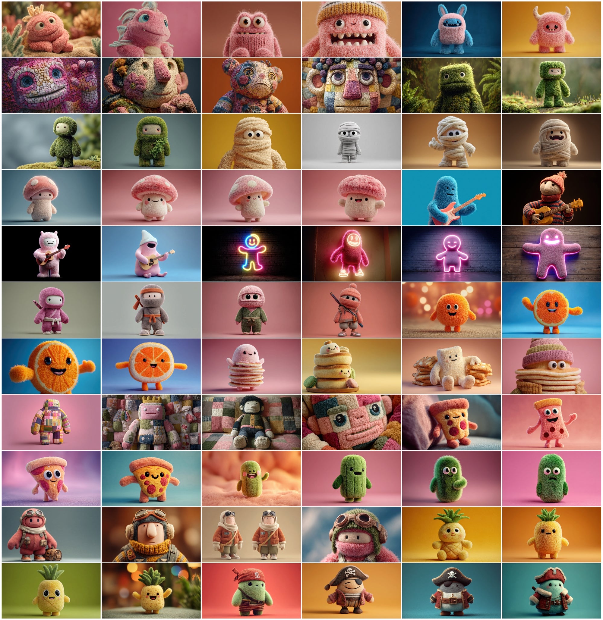 620 Cute Character Clipart Bundle: Bold Pop Art Graphics