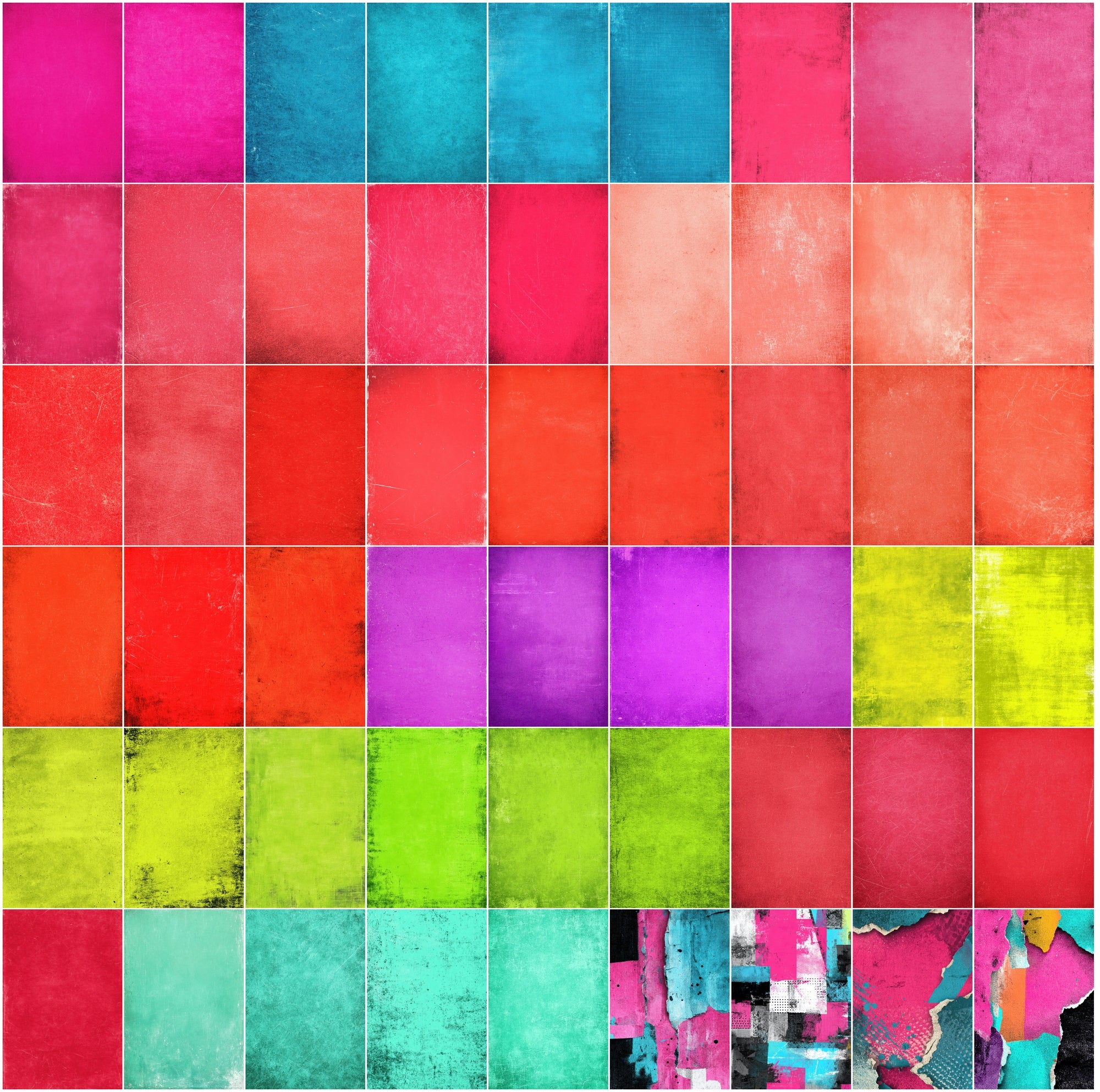 630 Retro Pop Art Backgrounds Bundle, Vintage Psychedelic & Comic Textures