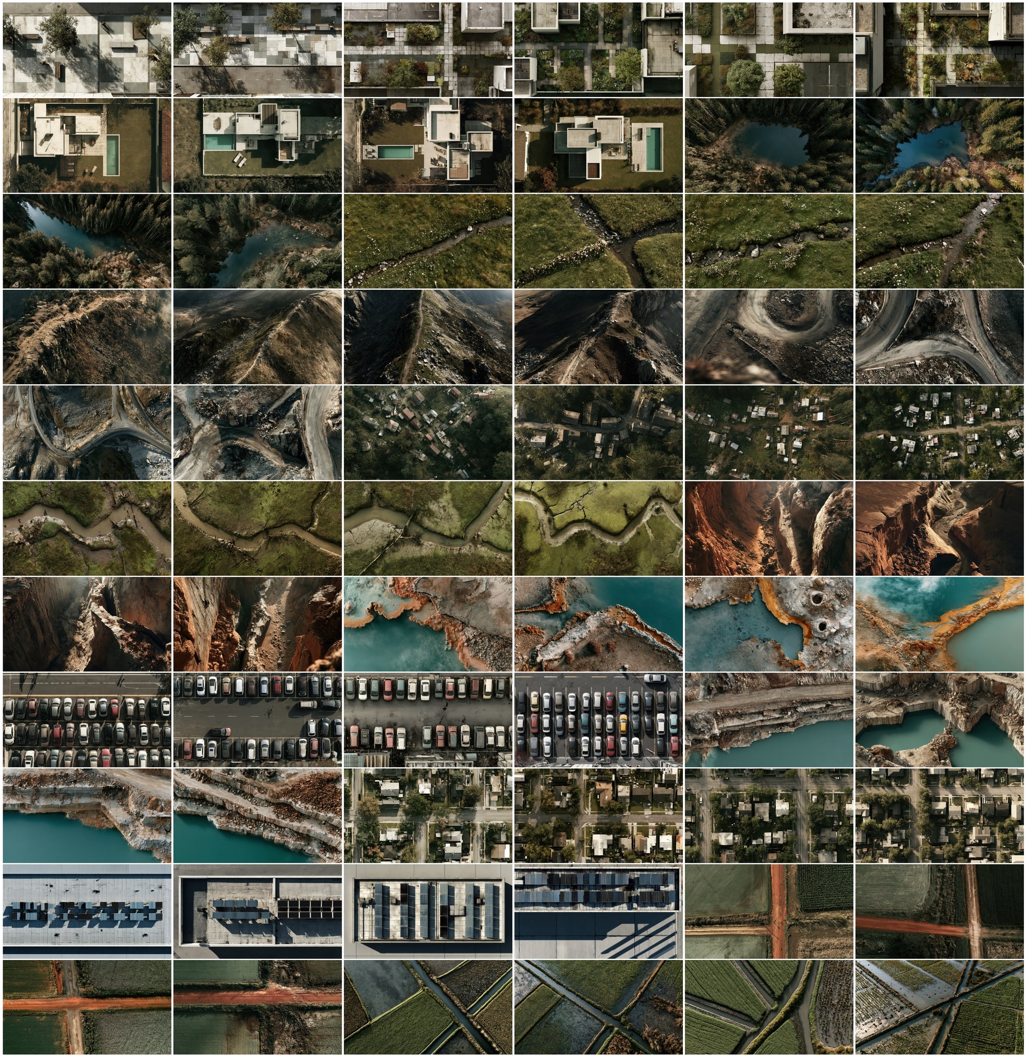 640 Aerial Top View Images – High-Resolution Drone-Style Landscape Backgrounds with Commercial License