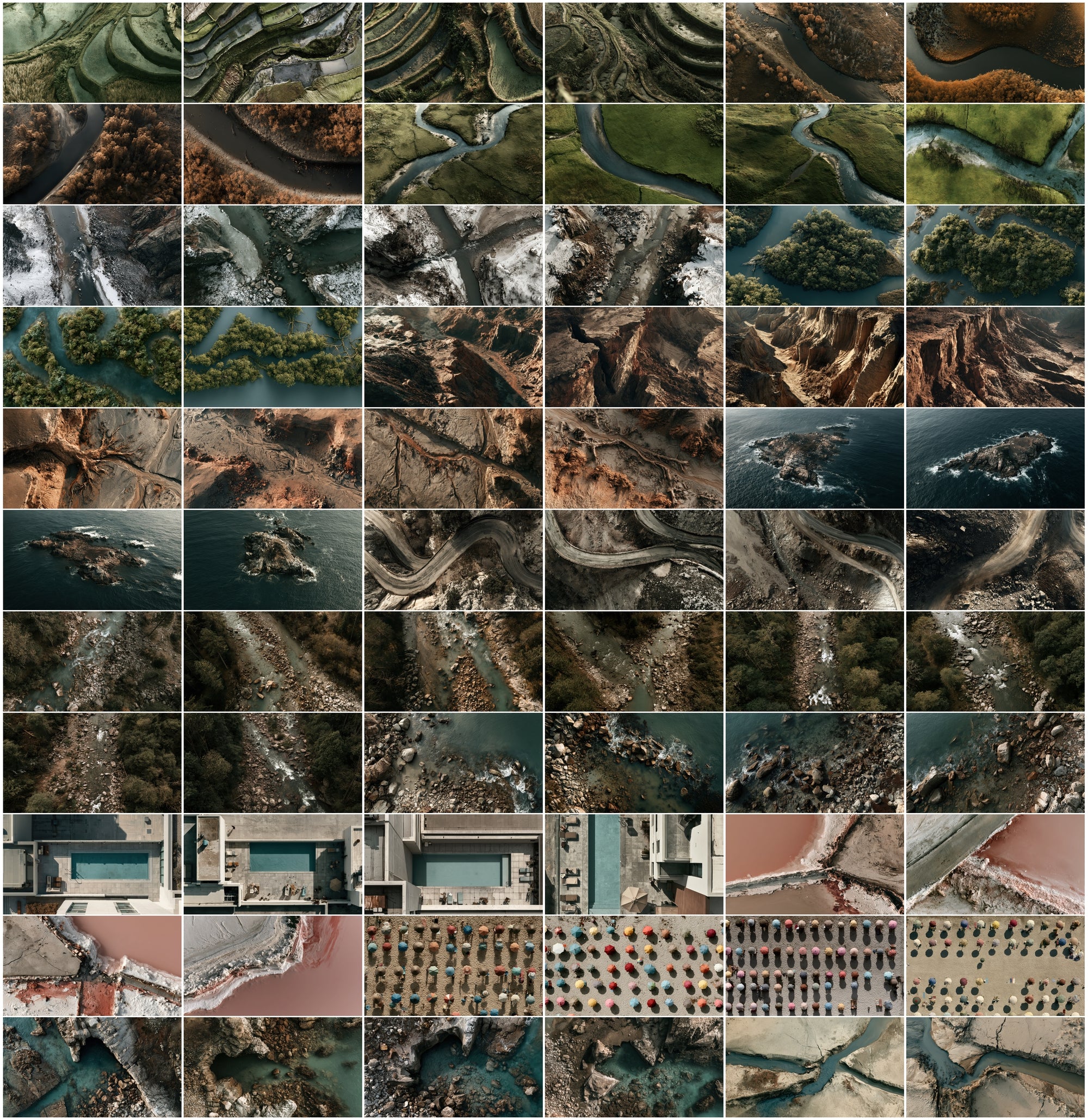 640 Aerial Top View Images – High-Resolution Drone-Style Landscape Backgrounds with Commercial License