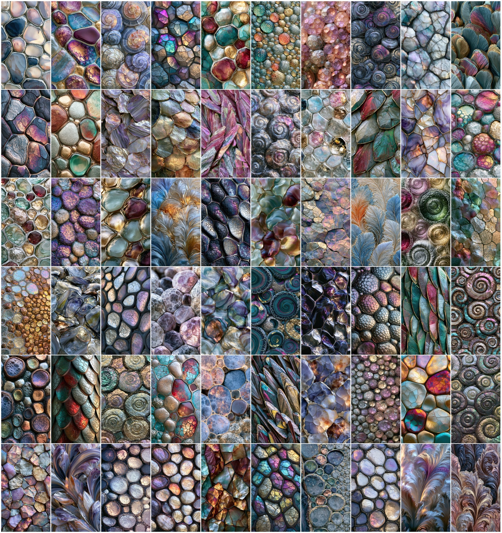 640 Abstract Iridescent Background Images | Textured Metallic Digital Paper Pack for Print & Design