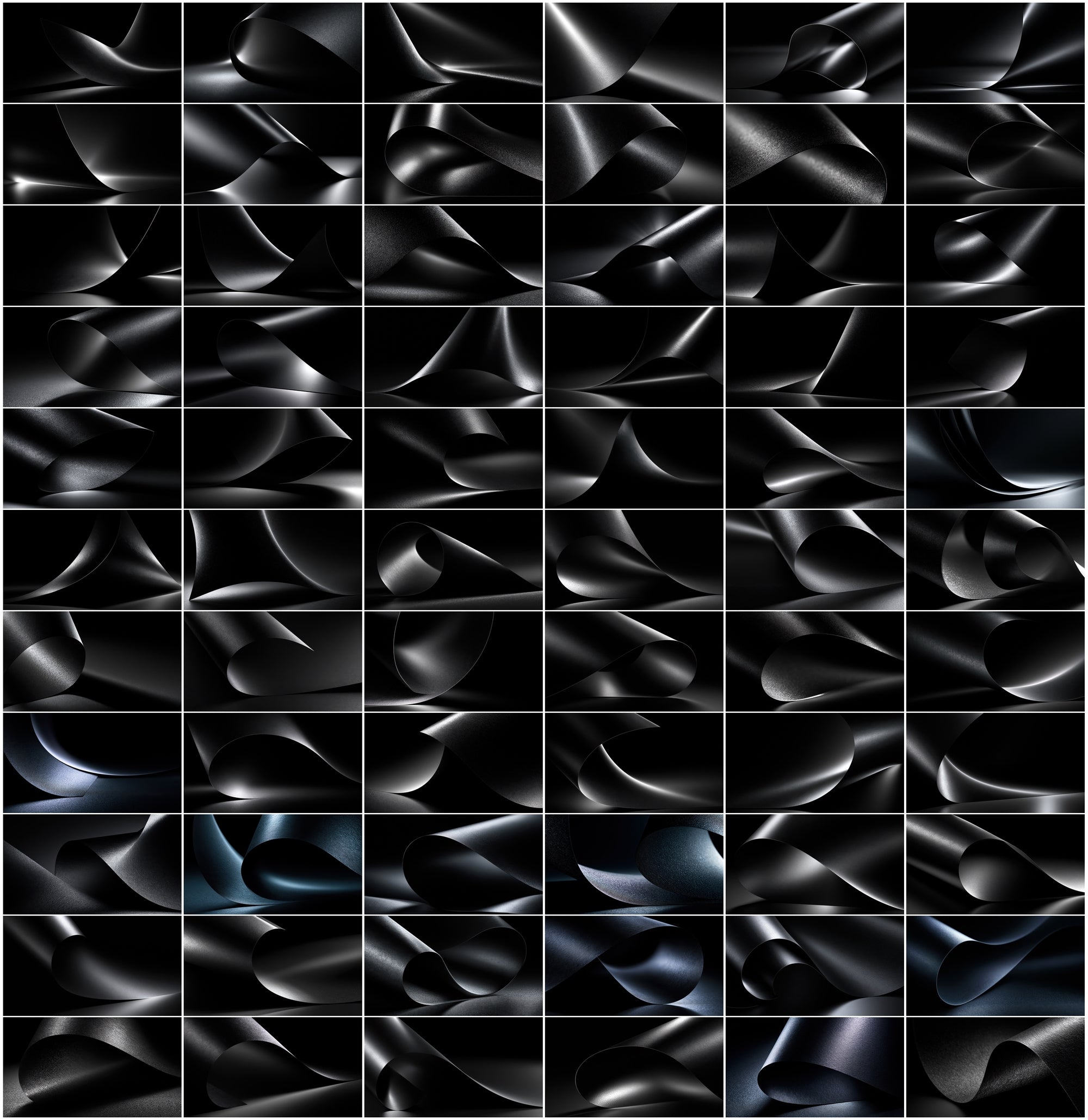 780 Black Paper Curl Backgrounds, Dark Minimal JPG Bundle, Commercial License