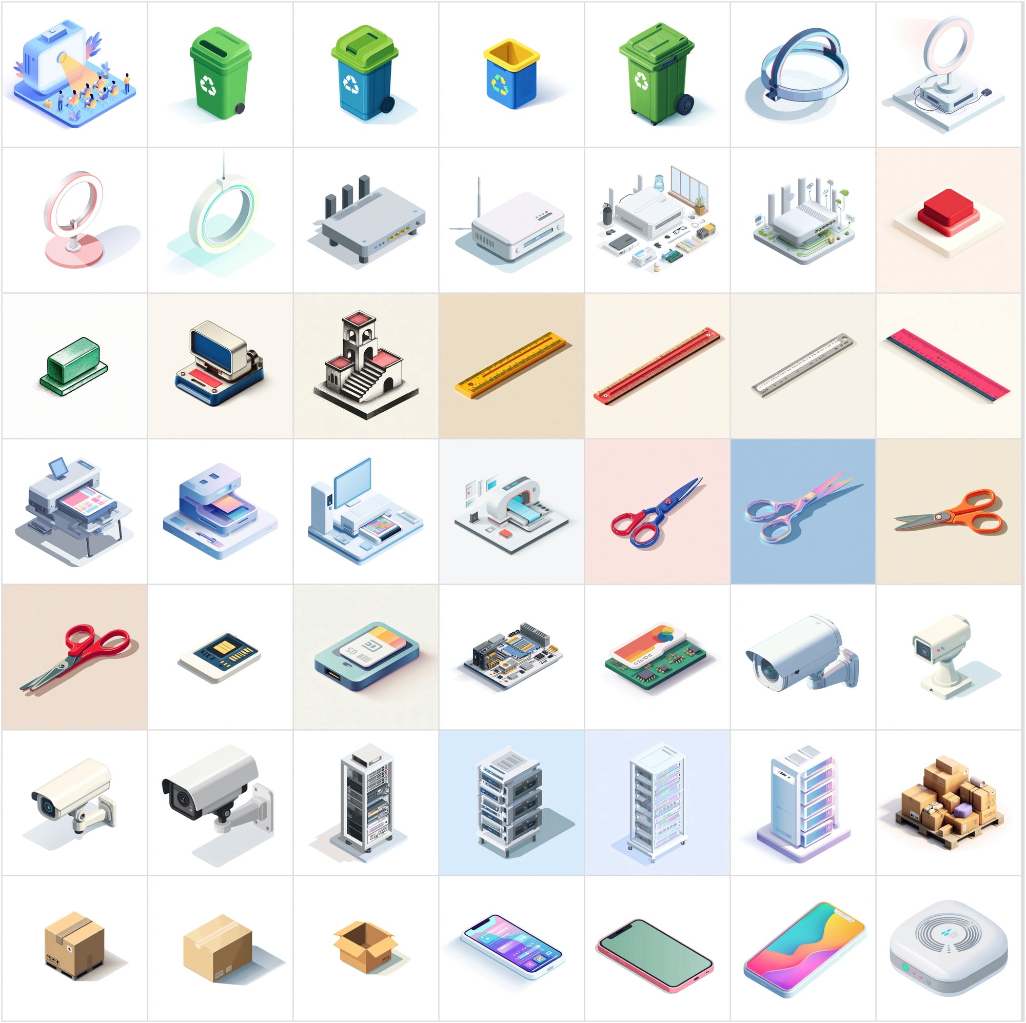 430 Isometric Office Illustrations
