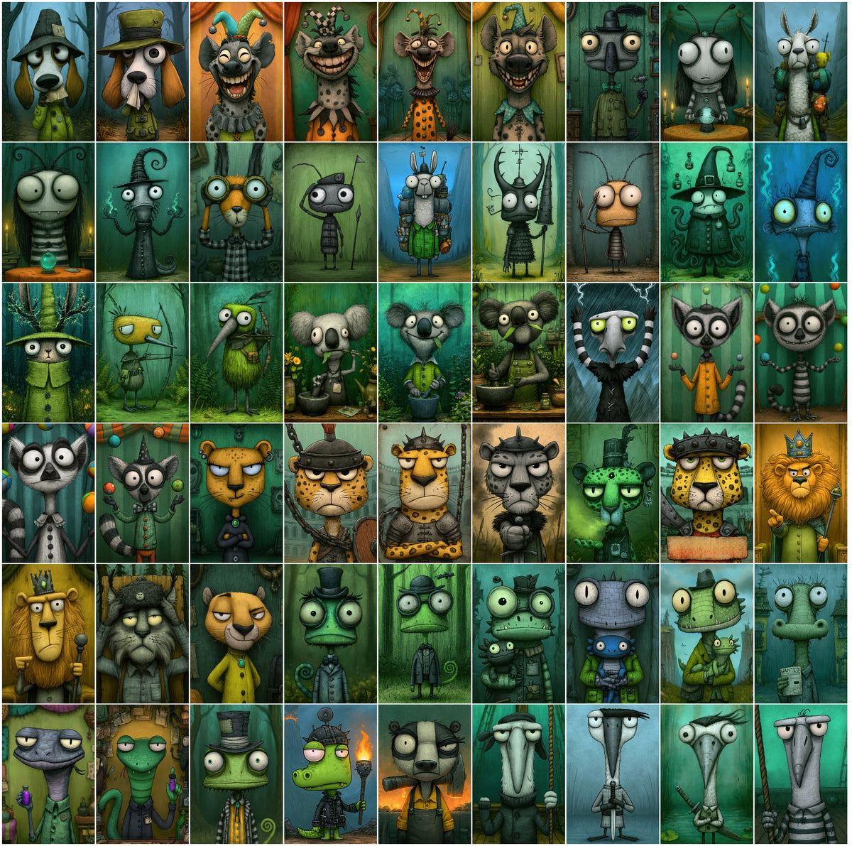 640 Animal Images Bundle – High-Res JPG Animal Art, Illustrations & Portraits with Commercial License for Print, POD & Digital Use
