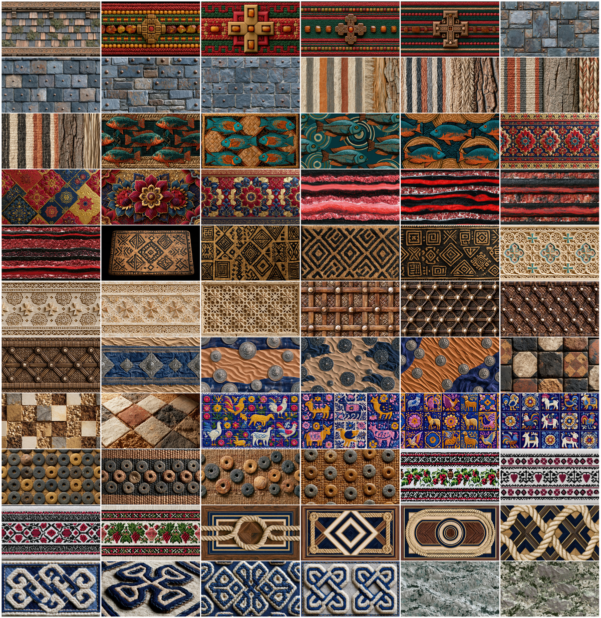 790 World Textures Bundle, Global Cultural Pattern Backgrounds, Ethnic Texture Digital Paper Pack