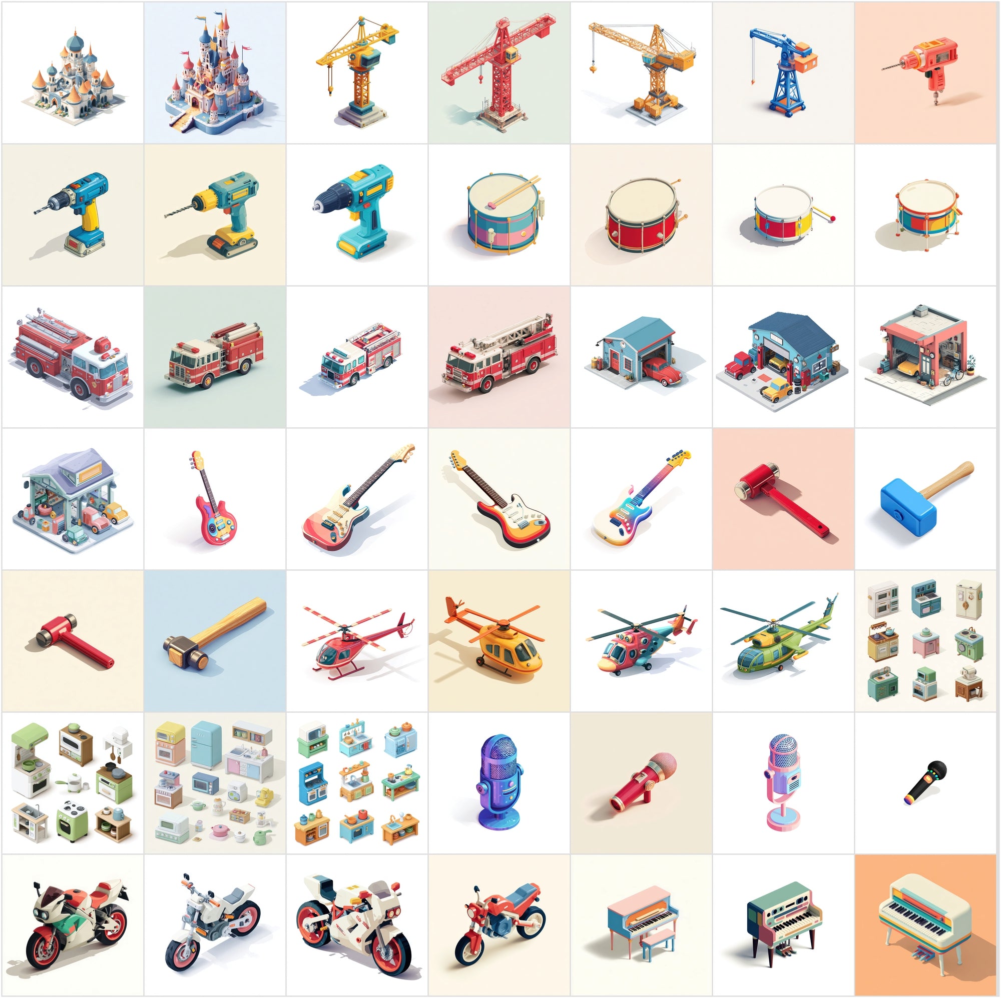 431 Isometric Toy Illustrations