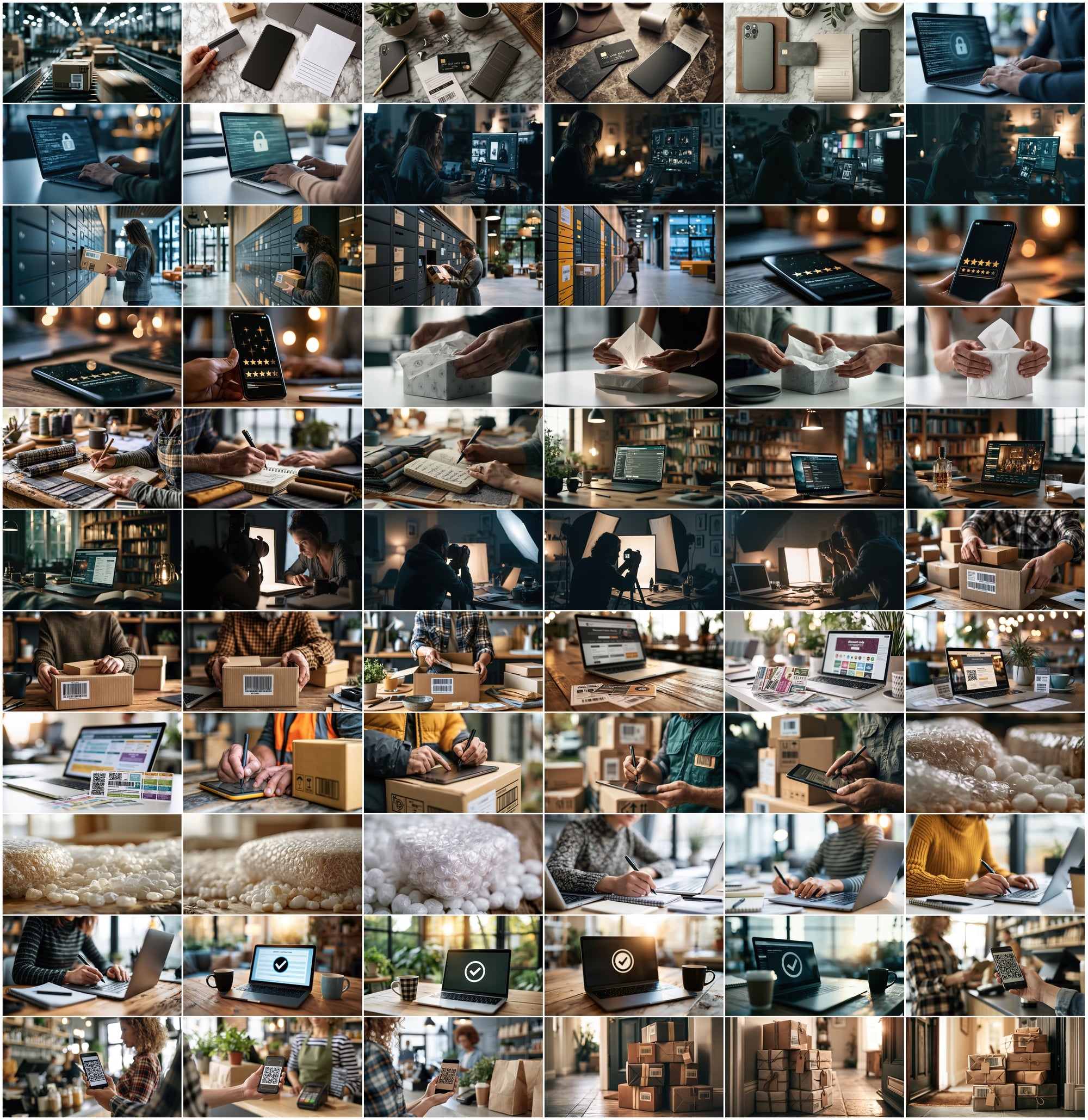 590 E-Commerce Stock Photos Bundle | Online Shopping, Delivery & Payment Images | Commercial Use JPG Pack