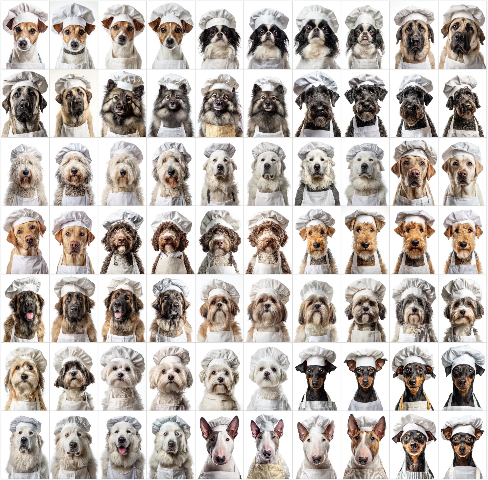 780 Realistic Dog Chef Photos | Dog Breed Clipart Bundle