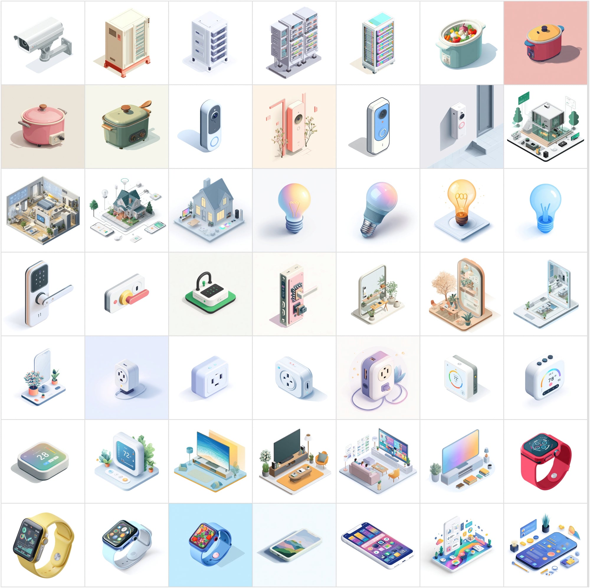 434 Isometric Electronics Illustrations